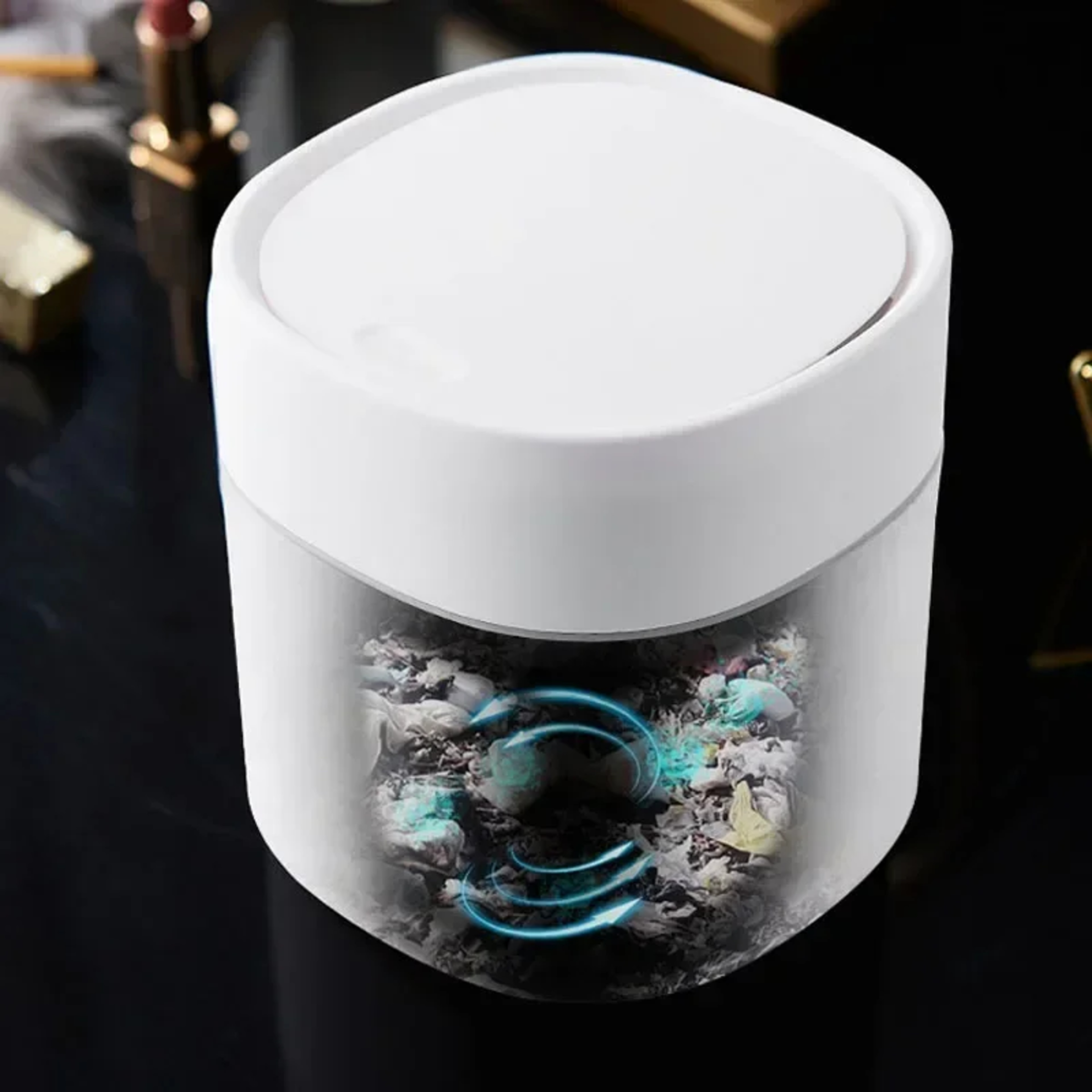 Mini Small Waste Bins Home Table Desktop Garbage Basket Plastic Trash Can Office Supplies Dustbins