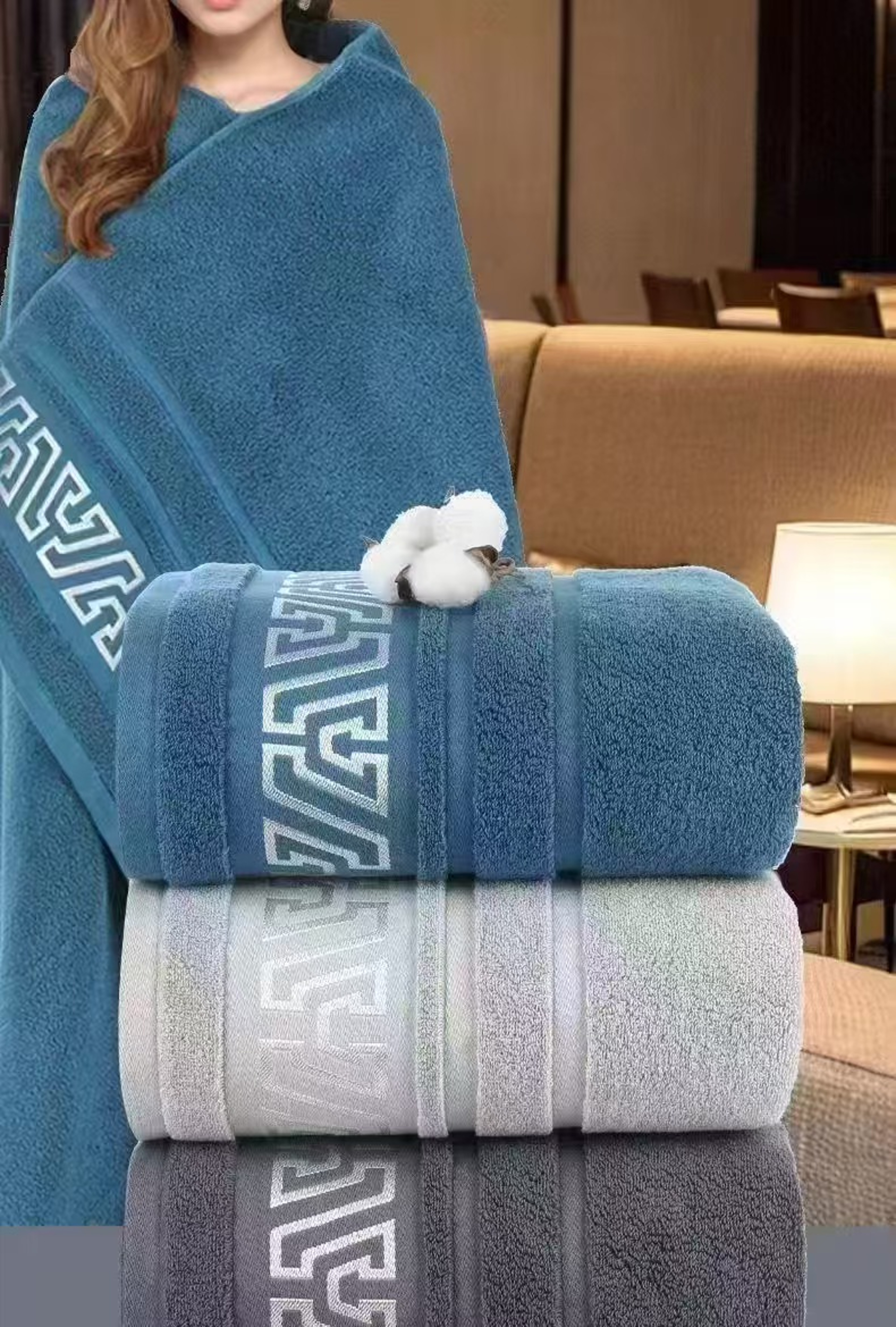 Soft Absorbent New Pure Cotton Thick Bath Towel No Shedding Colorful Bathroom Linen Premium Quality 0