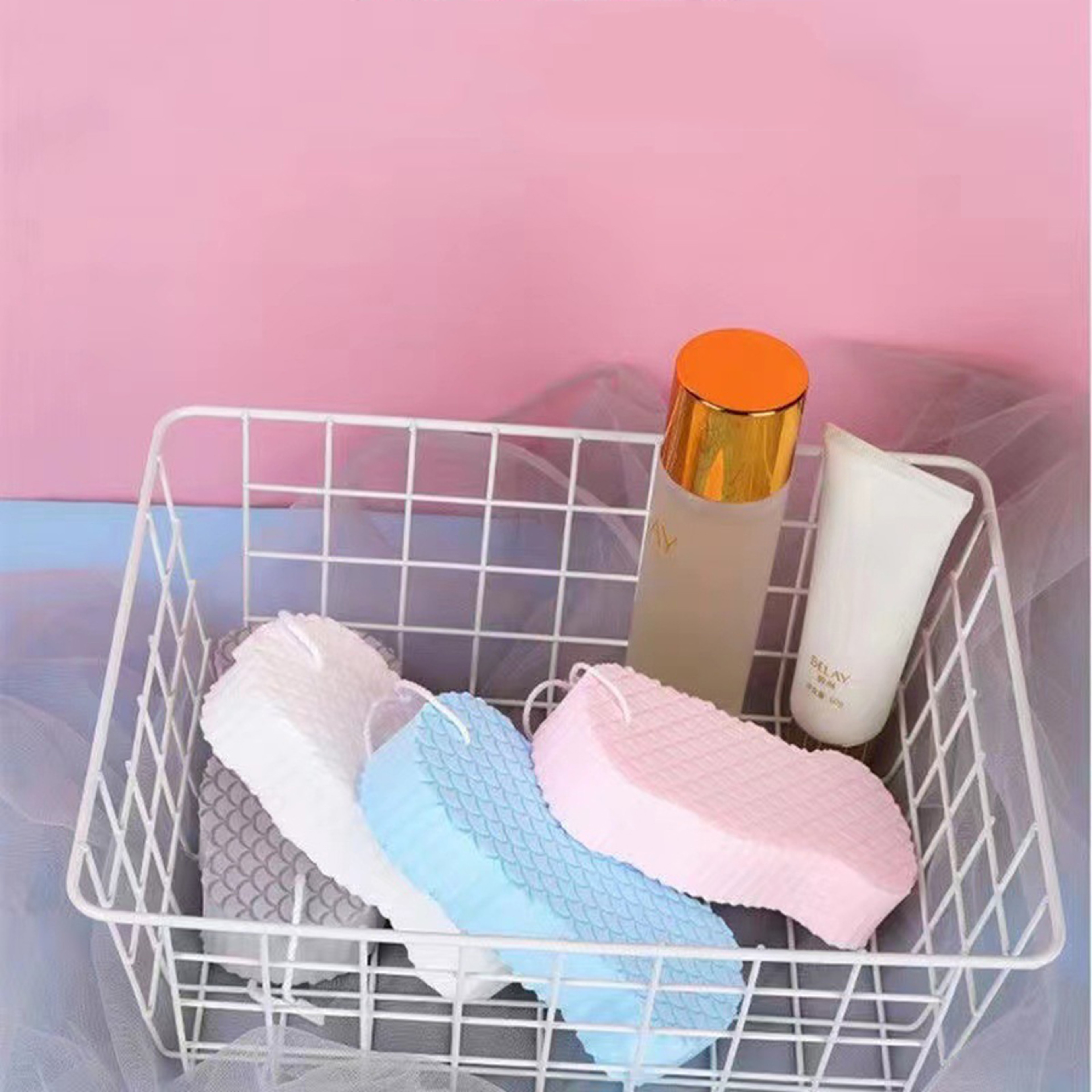 Soft Bath Sponge Body Scrub Brush Wisp Massage Exfoliating Skin Scrubber Relaxing Shower Washcloth 1