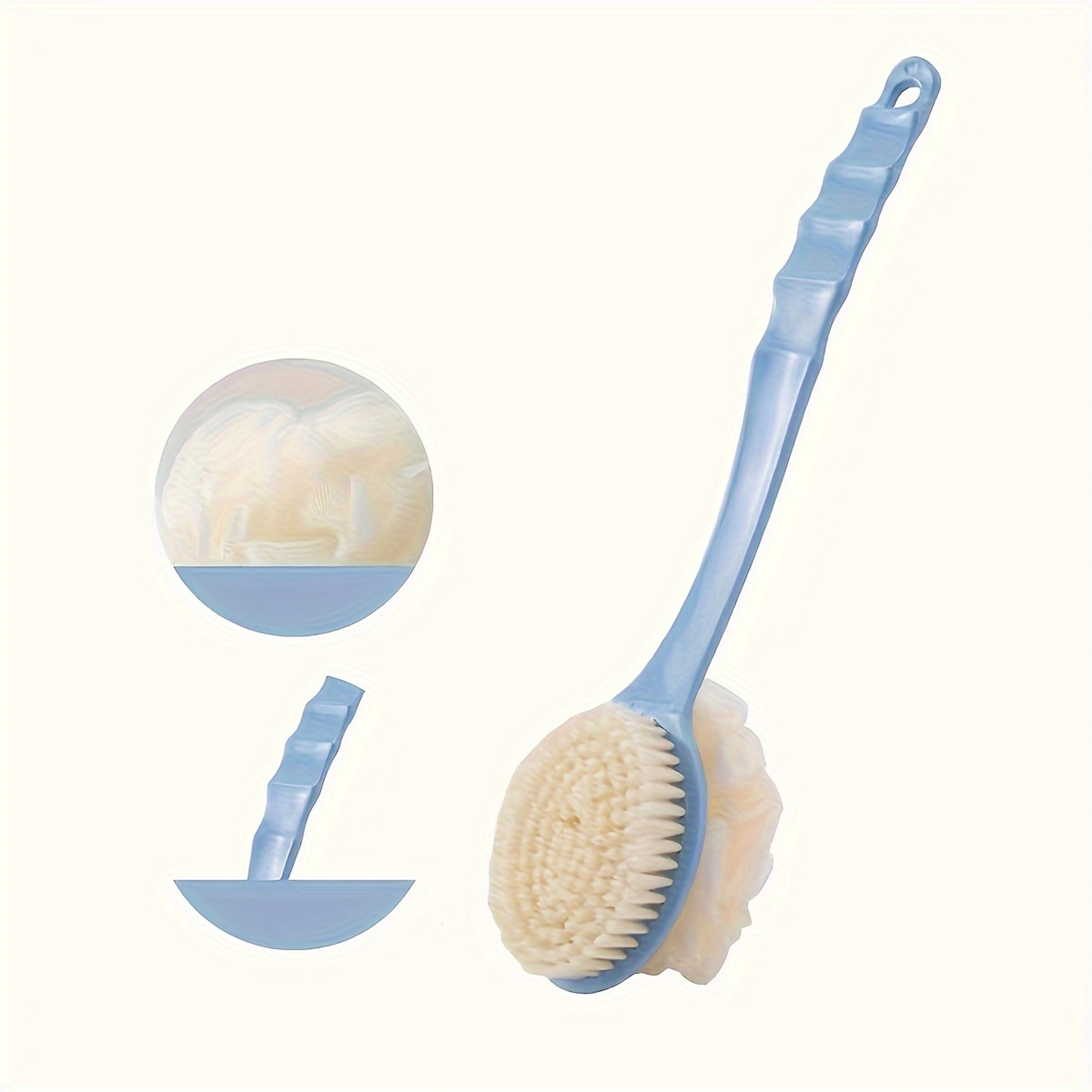 Soft Body Scrubber, Long Handle Bath Brush, Exfoliating Scrub, Skin Massager, Cleaning Brush, Bathroom Accessories – view 7