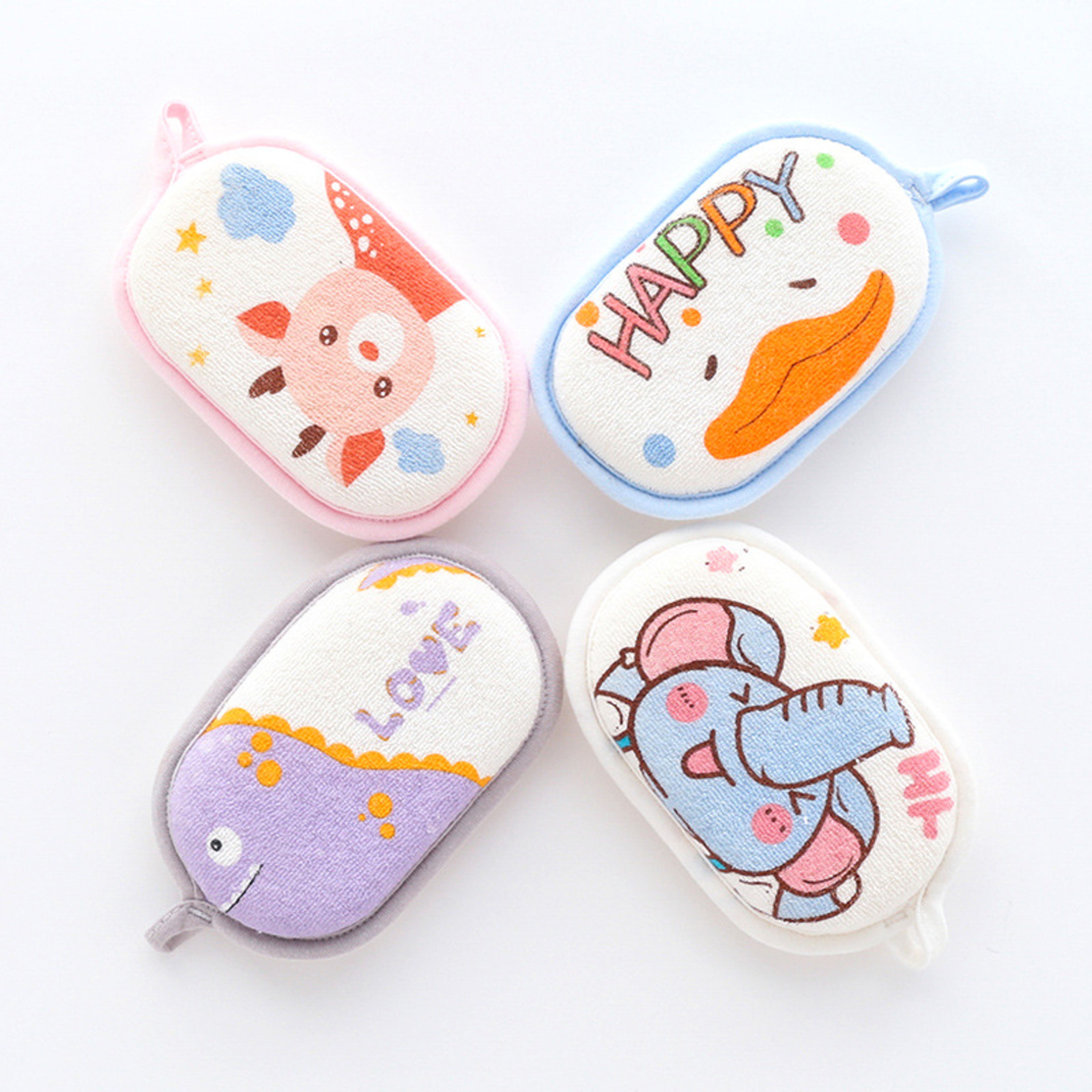 Baby Bath Brushes Sponge for Newborns, Children's Scrubbing Towel, Cartoon Bath Ball, Baby Care Items – view 3