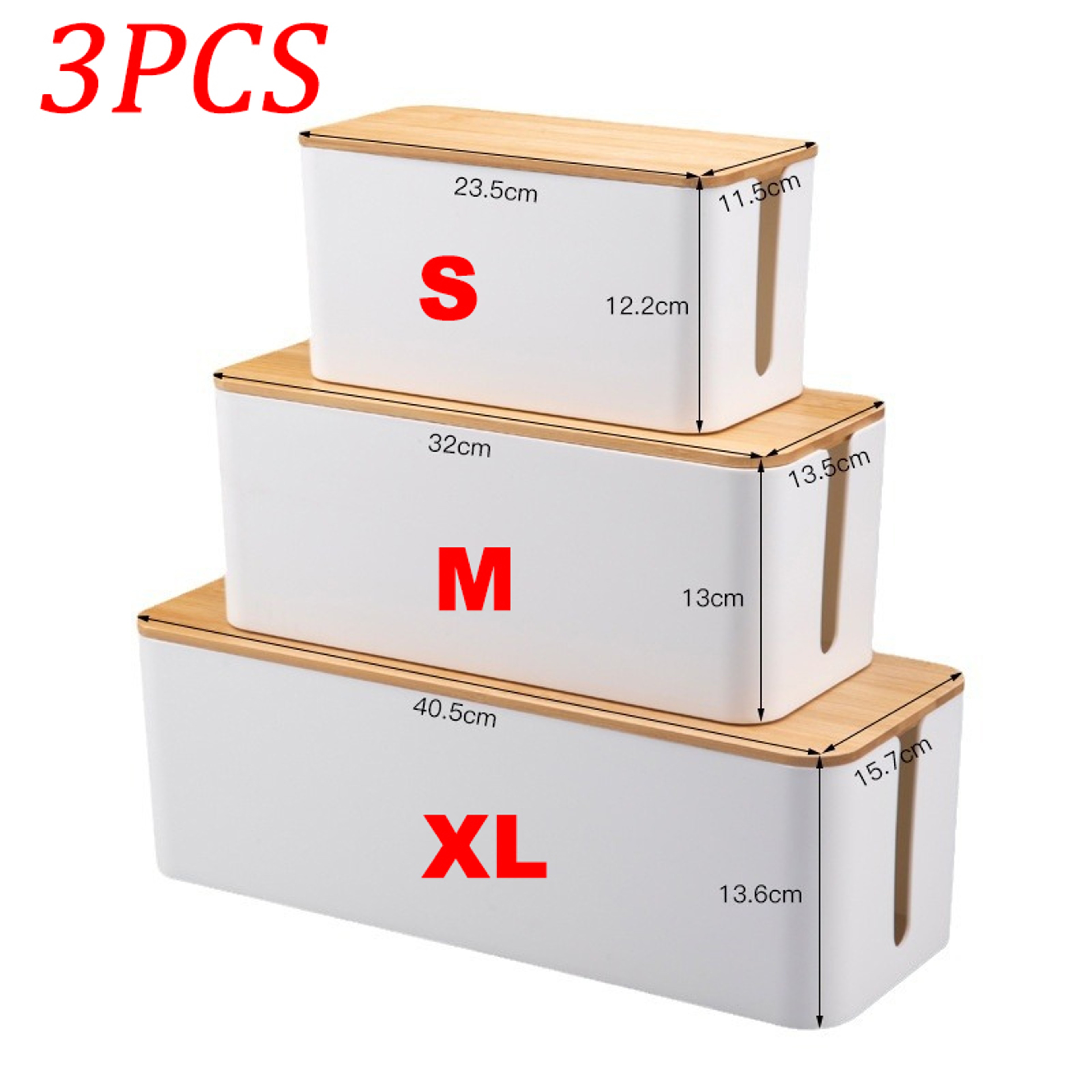 Cable Storage Box Wooden Power Strip Case Wire Management Organizer Anti Dust Charger Socket Storag