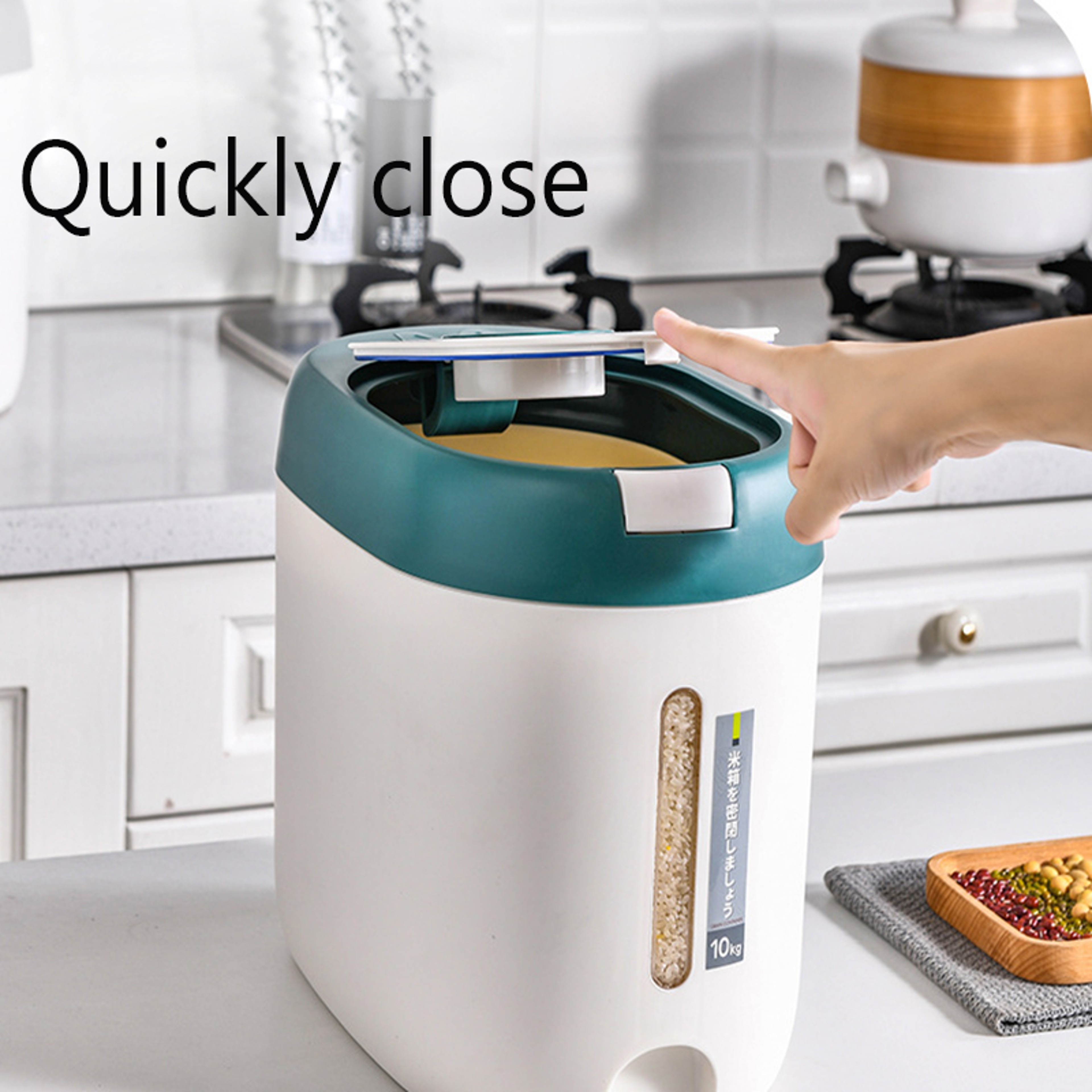 Rice Dispenser Kitchen Organizer Storage Container Box Cereal Jar Botes Cocina Almacenaje Alimentos