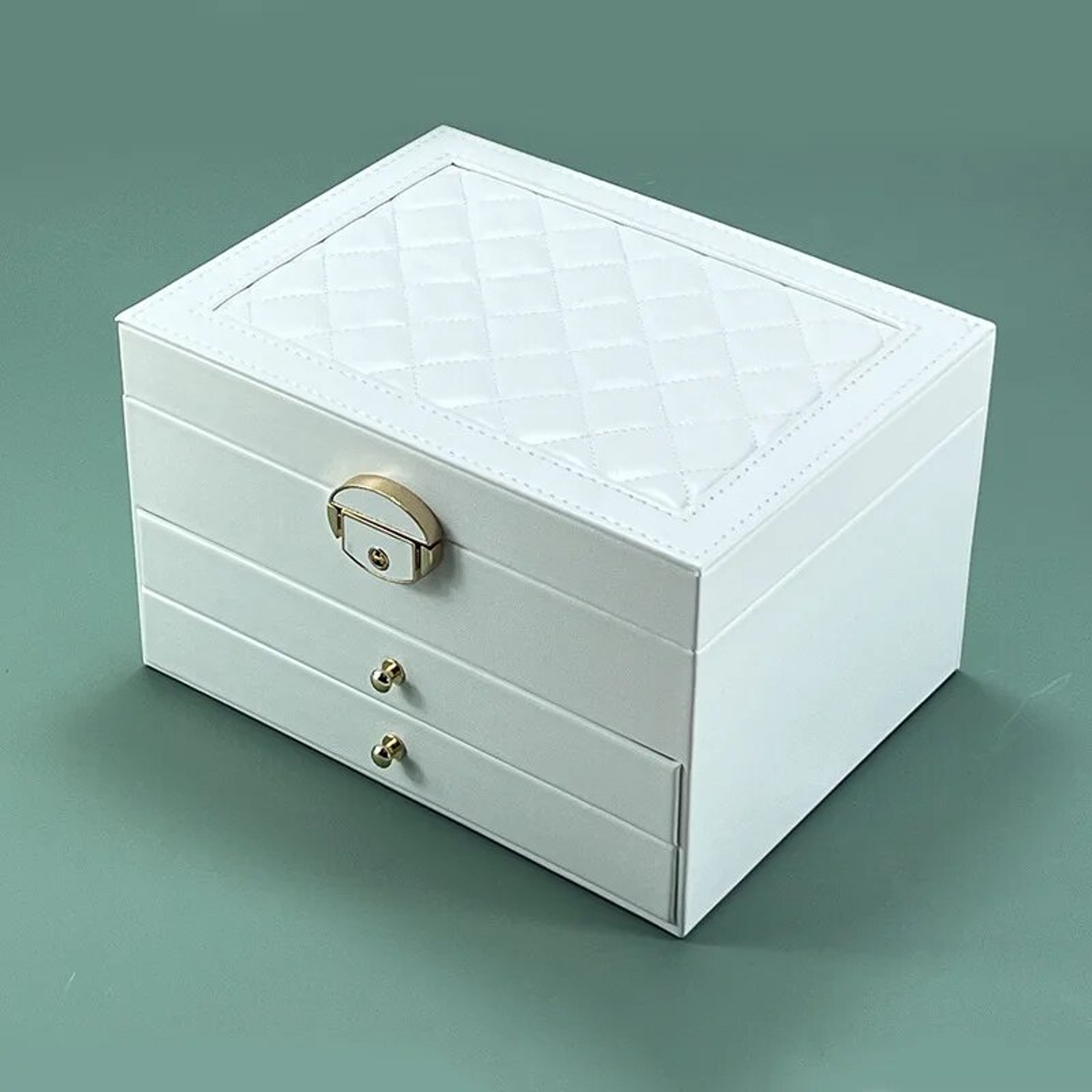 High-End Jewelry Box, Large Capacity Drawer-Type Earring Storage Organizer, Oxidation Finish, Multi-Layer Household – view 8