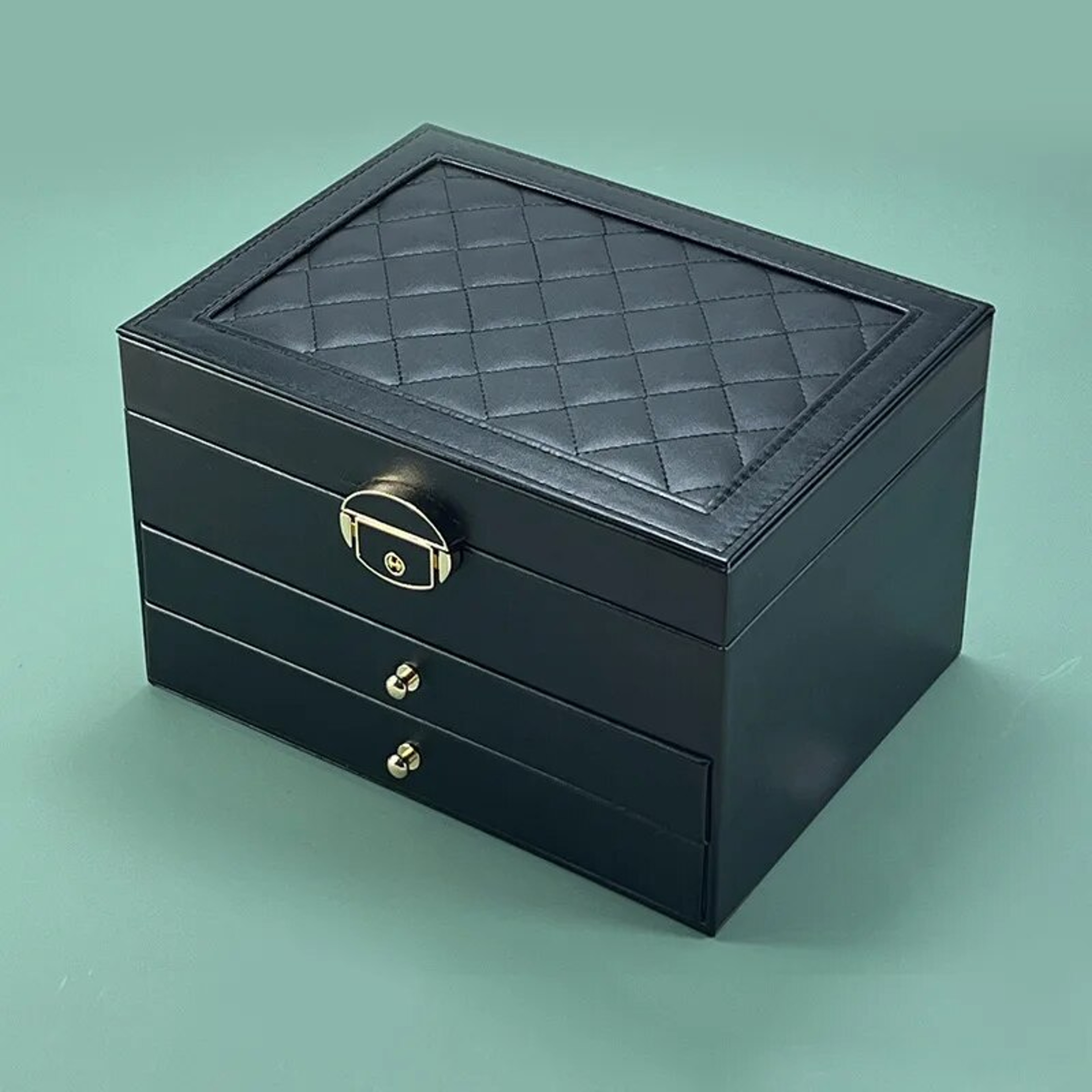 High-End Jewelry Box, Large Capacity Drawer-Type Earring Storage Organizer, Oxidation Finish, Multi-Layer Household – view 5