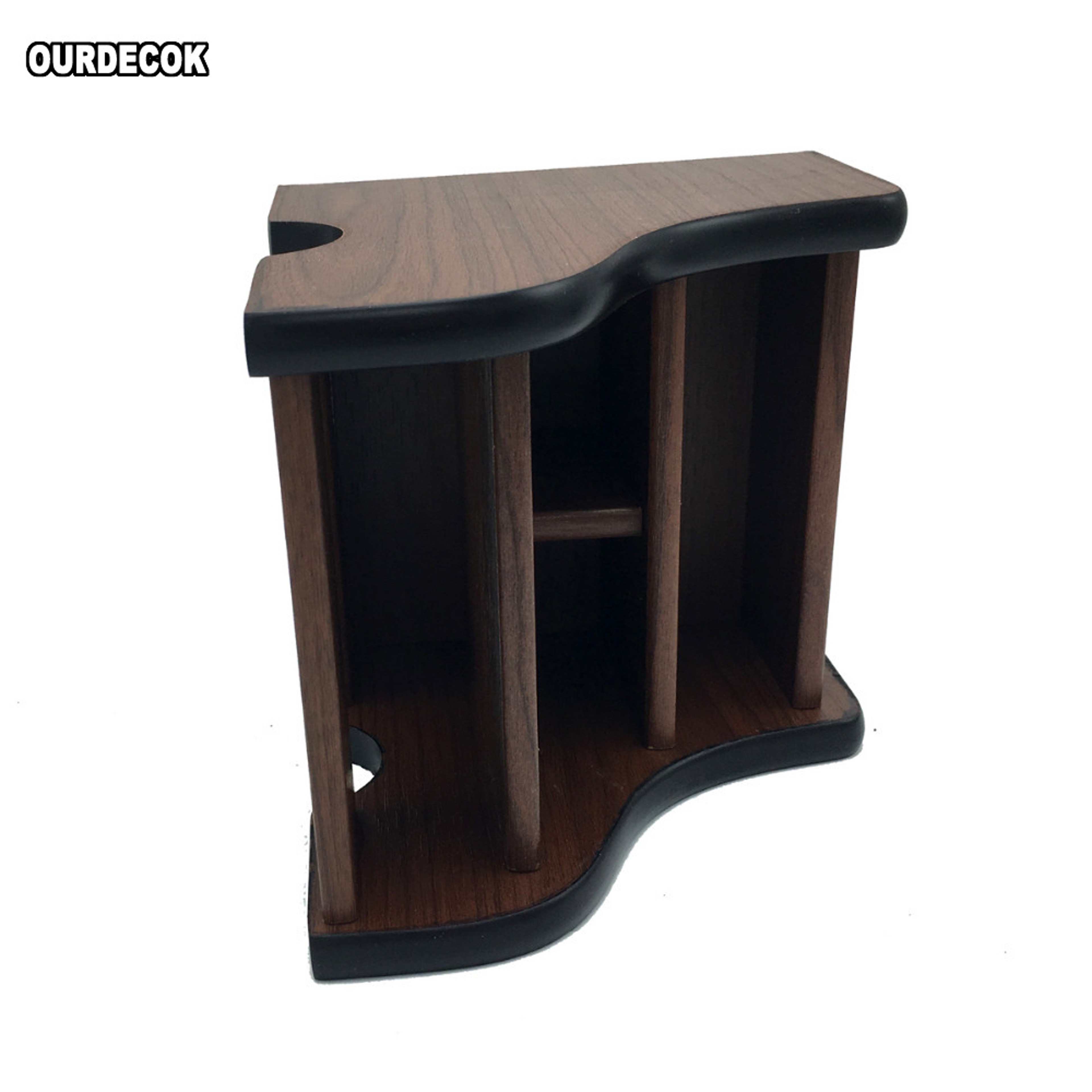 Creative Wood Board Storage Box For Remote Control Phone Pen Knife And Coffee Table Stand In Brown 2