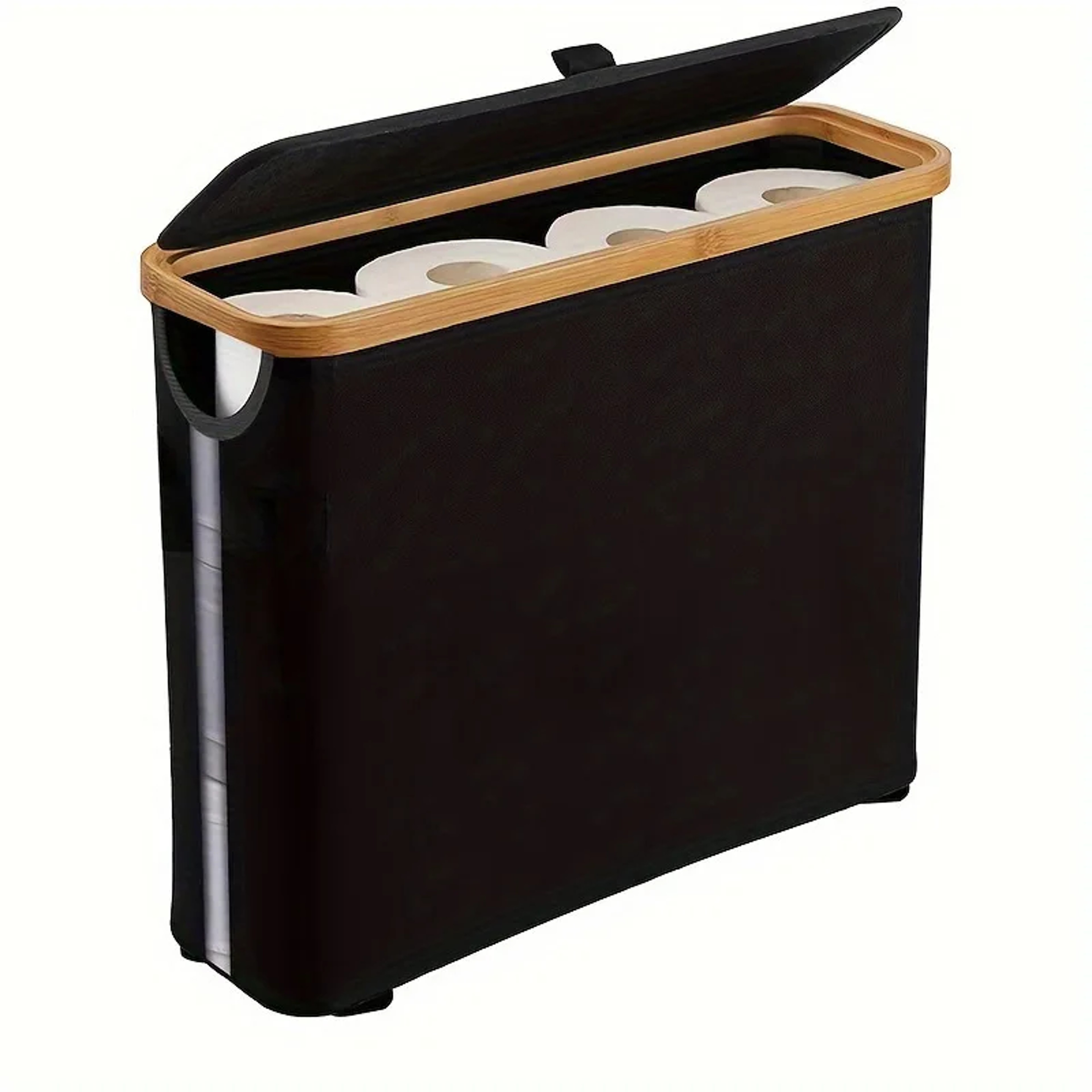 Bathroom Toilet Paper Storage Basket, Foldable Oxford Cloth Organizer With Cover, Tissue Holder, Bathroom Accessories – view 5
