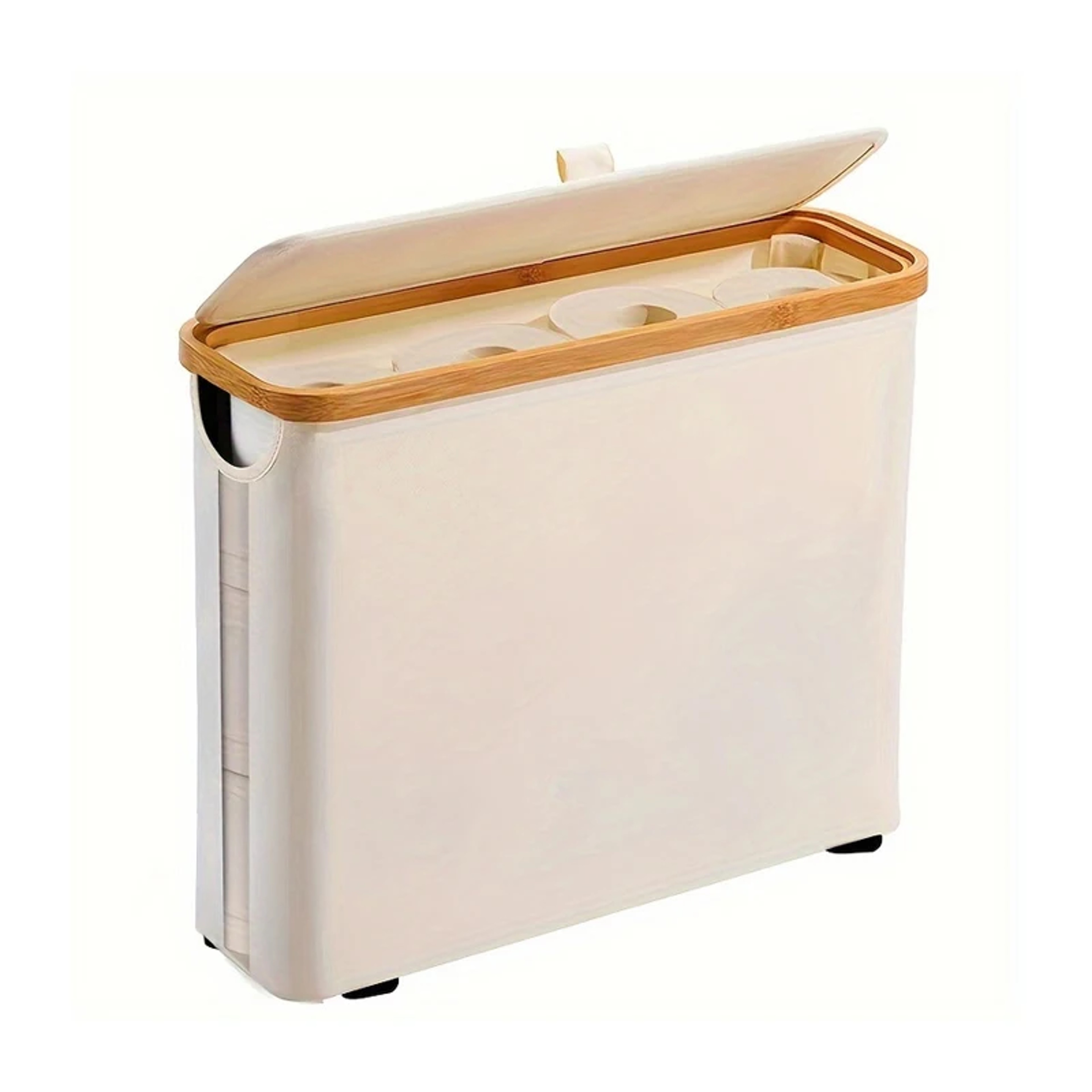 Bathroom Toilet Paper Storage Basket, Foldable Oxford Cloth Organizer With Cover, Tissue Holder, Bathroom Accessories – view 9