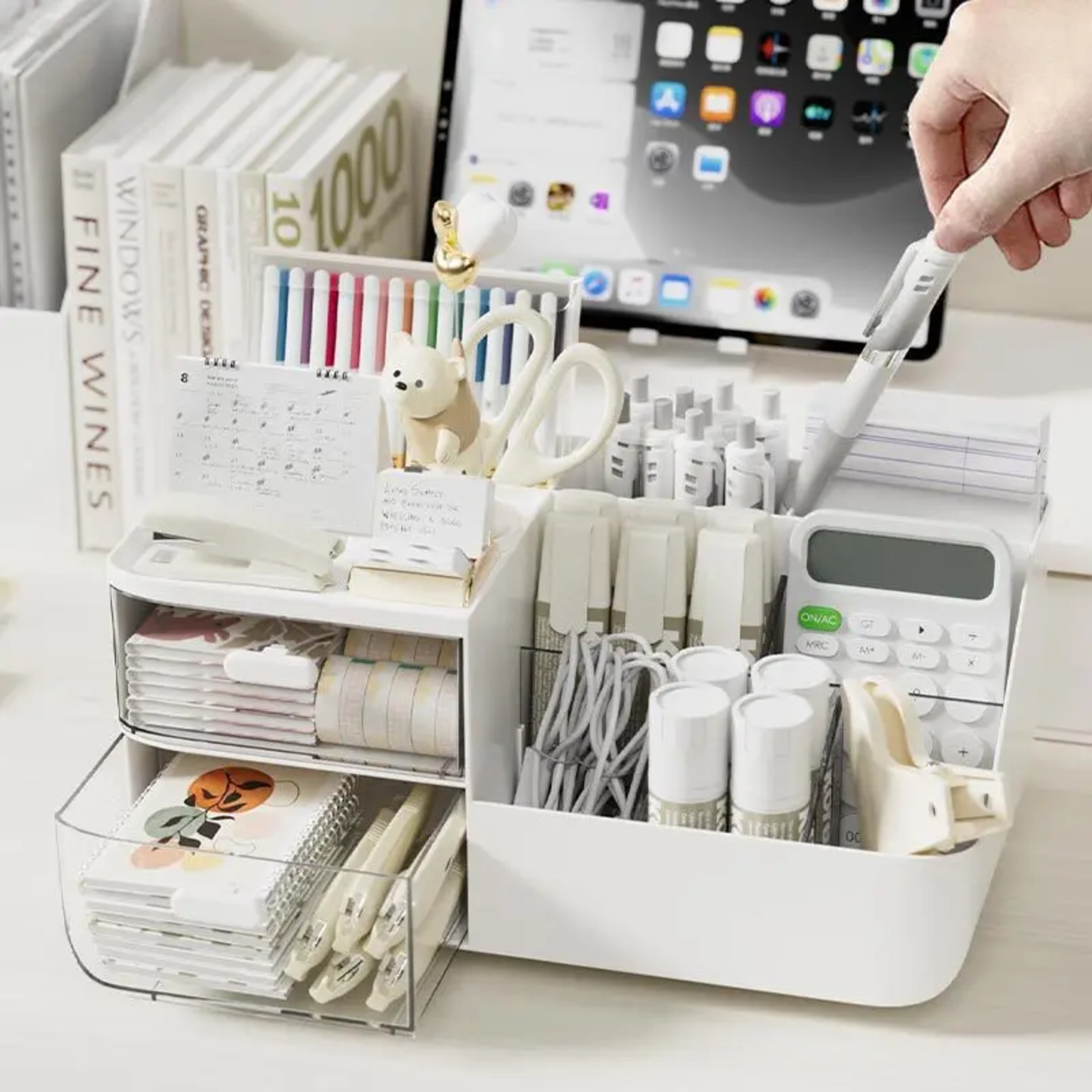 Desktop Storage Box Drawertype Organizer Box For Office Stationery Study Desk Cosmetics Storage Rac 0