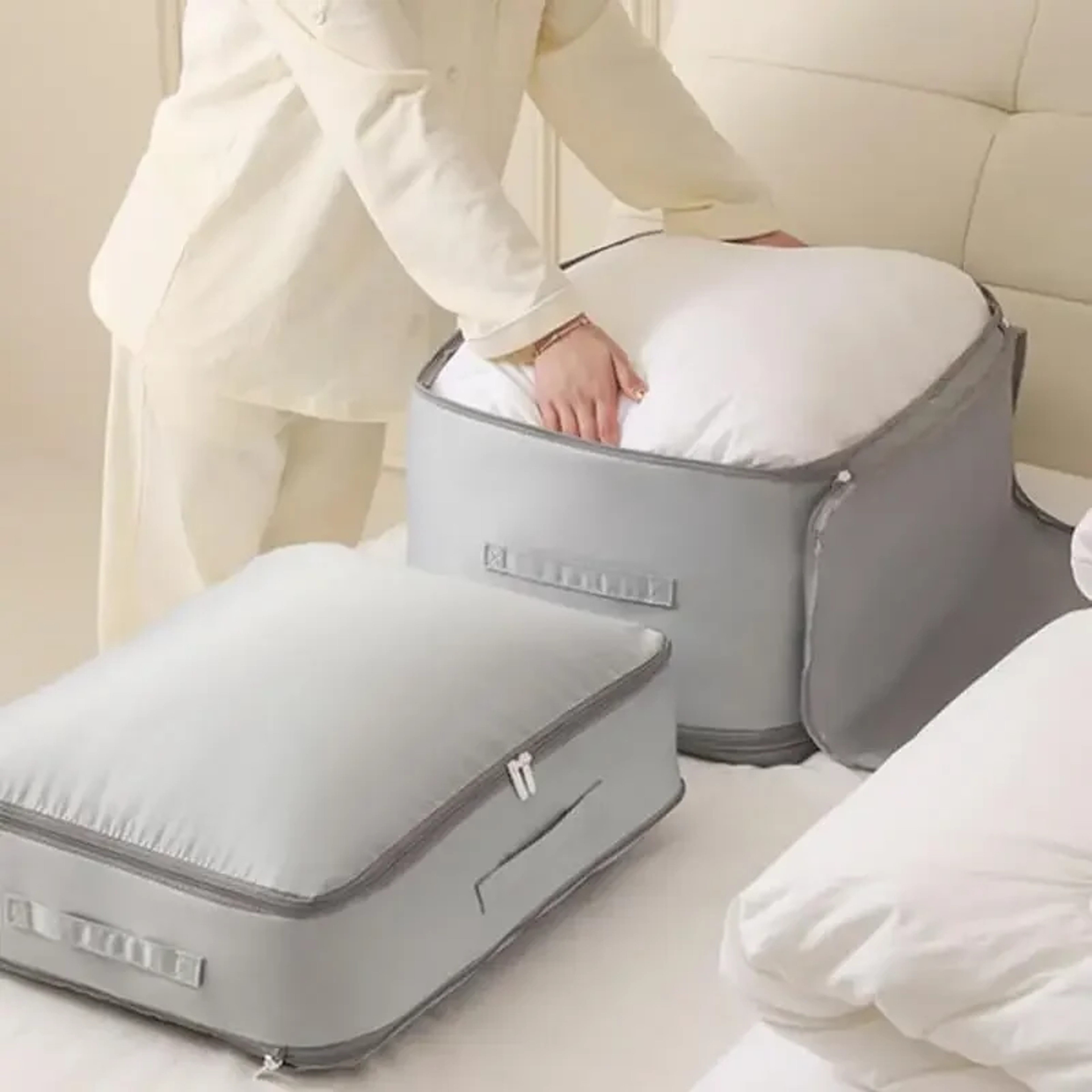 Self Compression Organizer Duvet Storage Bag Large Capacity Heavy Duty Moving Bags Self Compression 0