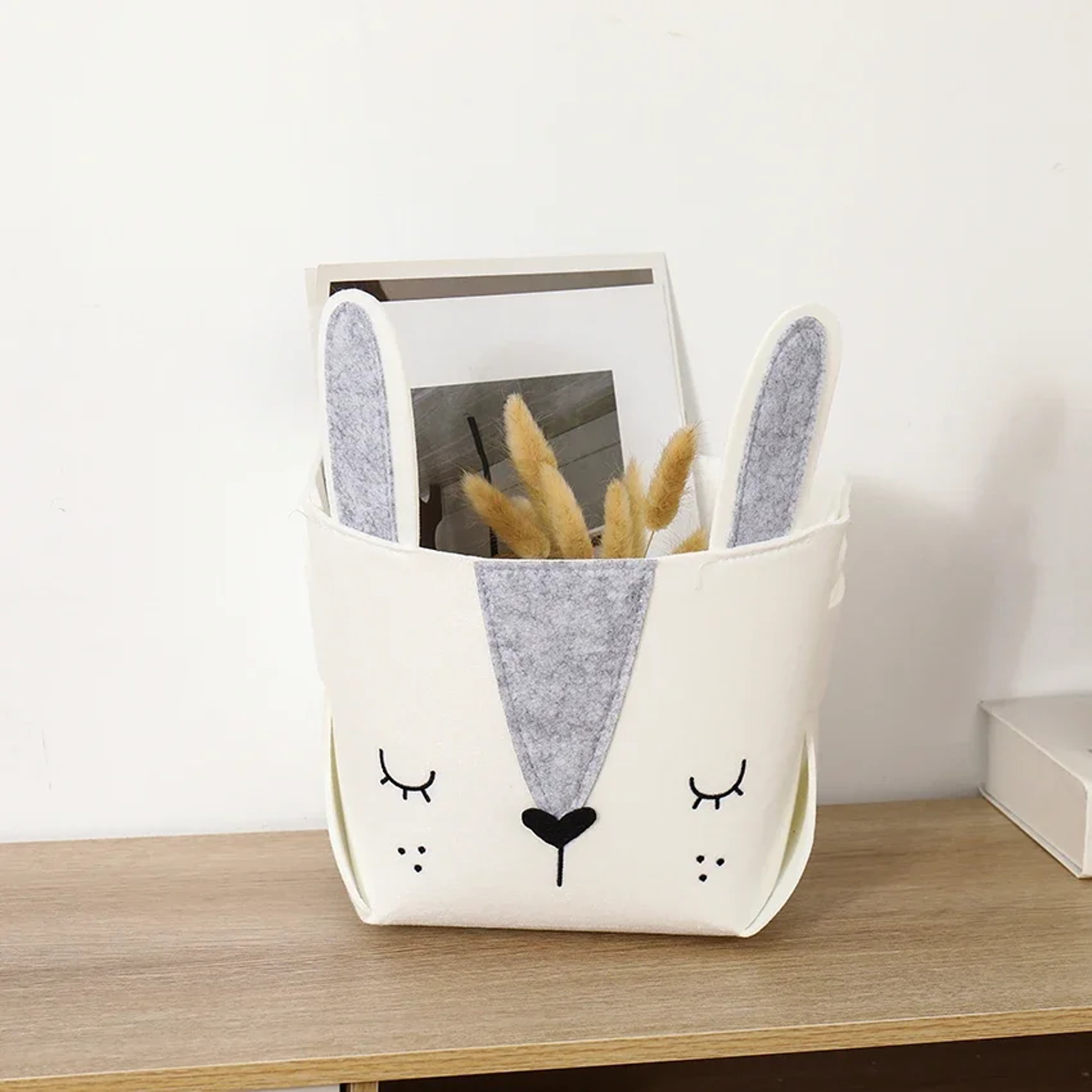 Cute Cartoon Animal DIY Storage Box Felt Fabric Foldable Storage Basket For Nursery Toys Organizers 3
