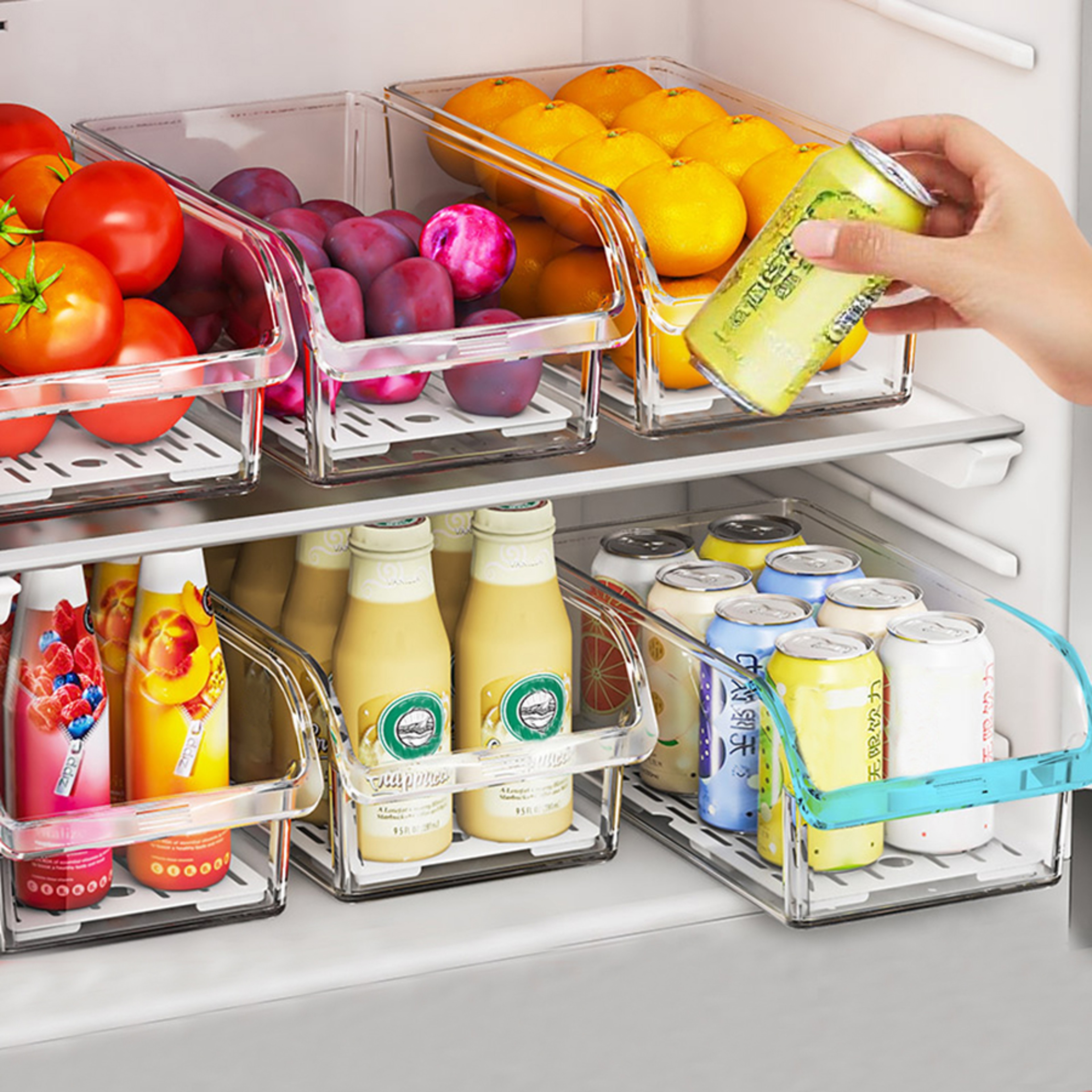 Clear Fridge Organizer Bins Refrigerator Organizer For Food Vegetables Drinks Fridge Storage Contai 1