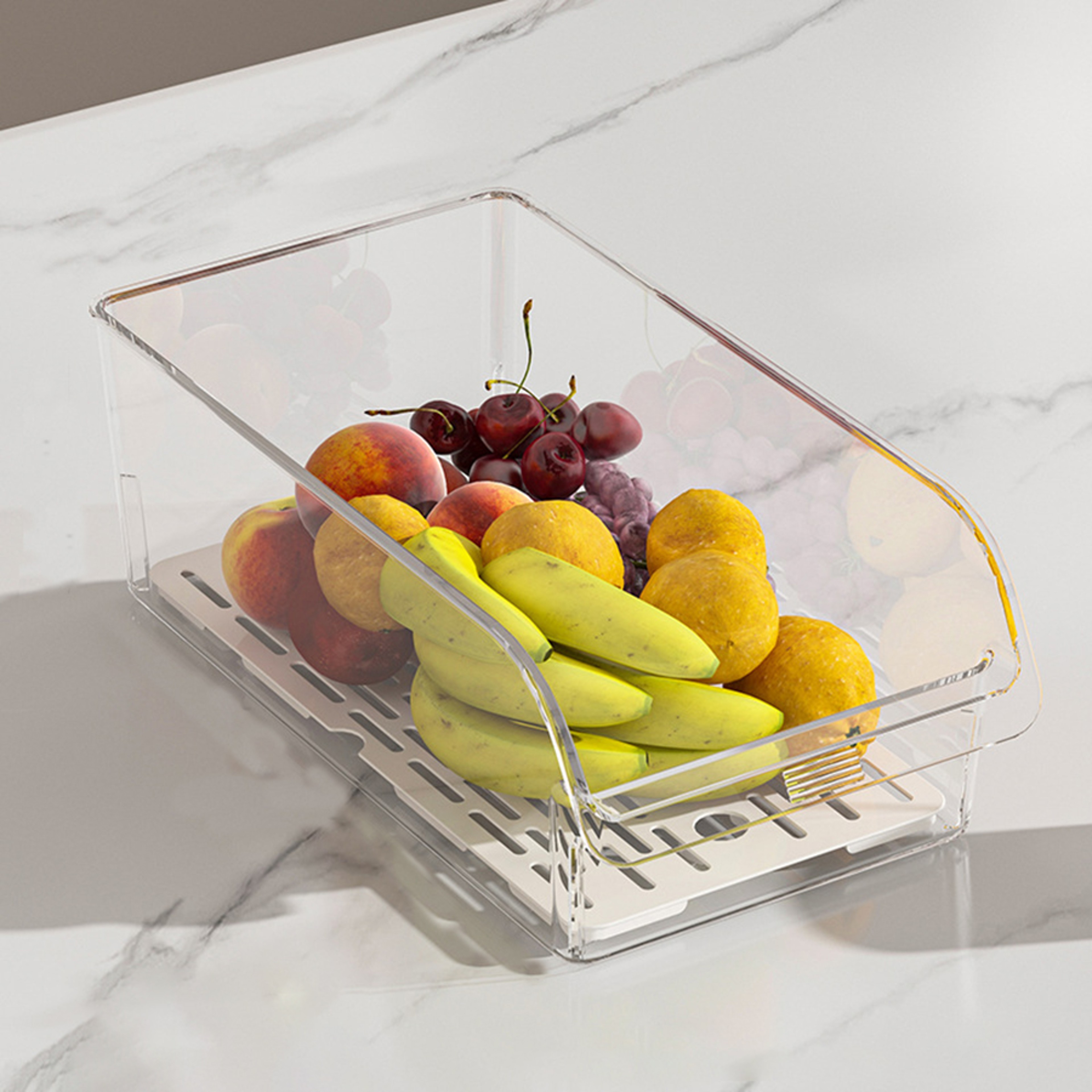Clear Fridge Organizer Bins Refrigerator Organizer For Food Vegetables Drinks Fridge Storage Contai 6