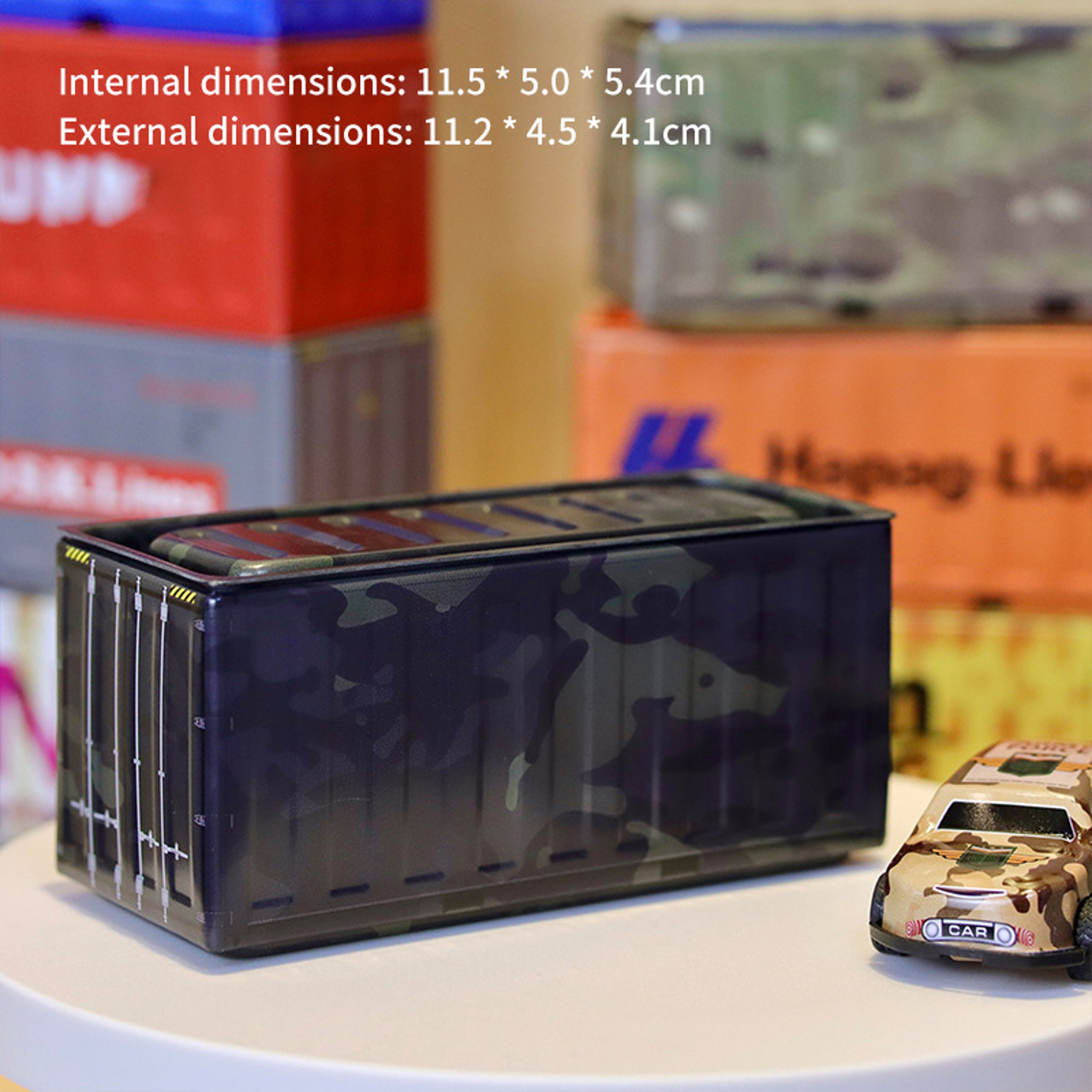 Creative Compact Iron Desktop Organizer Multifunctional Container Tin Storage Box Home Office Stora 3
