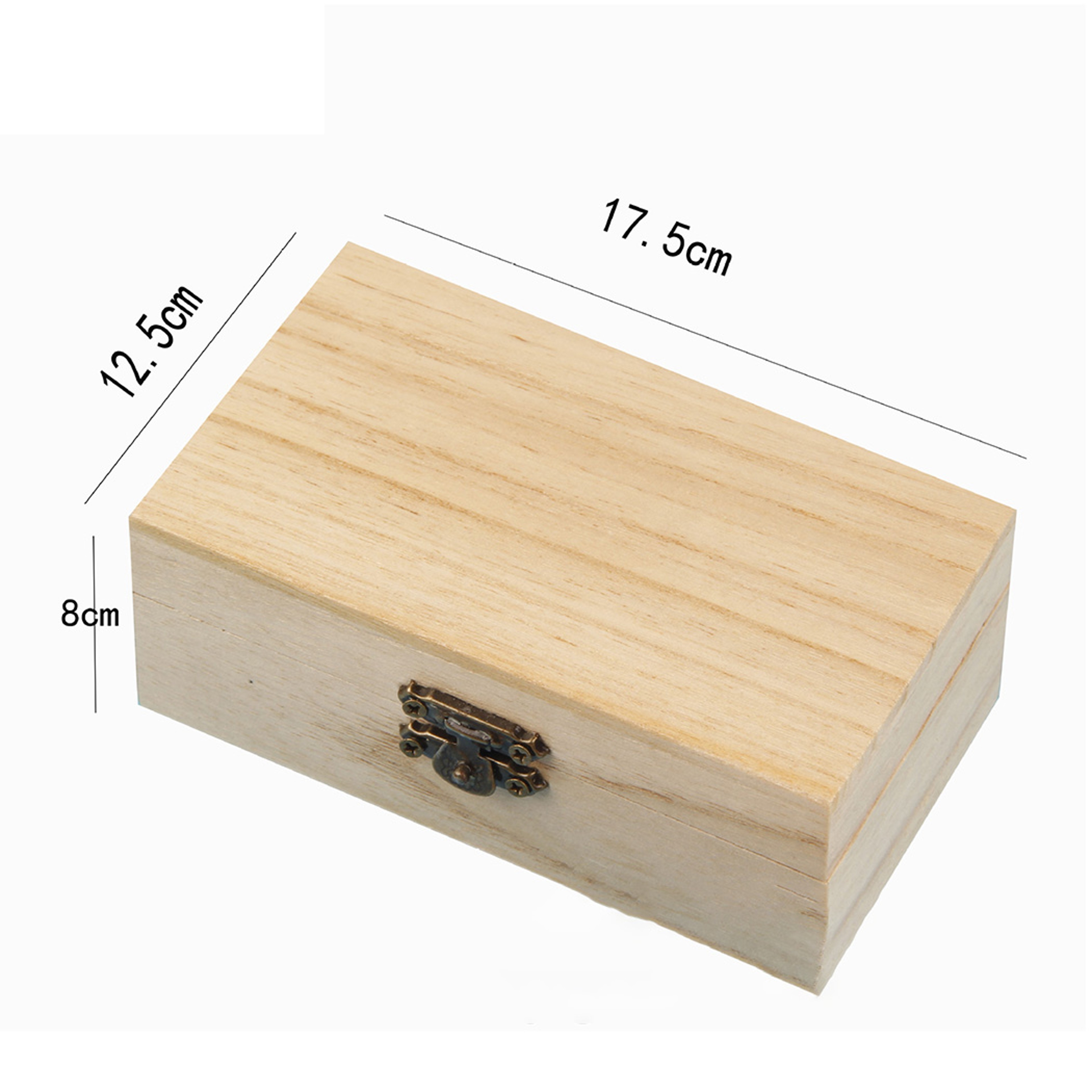 Color Scotch Plain Wood Wooden Square Hinged Storage Boxes Craft Gift Box Handmade Case Box For Sto 7