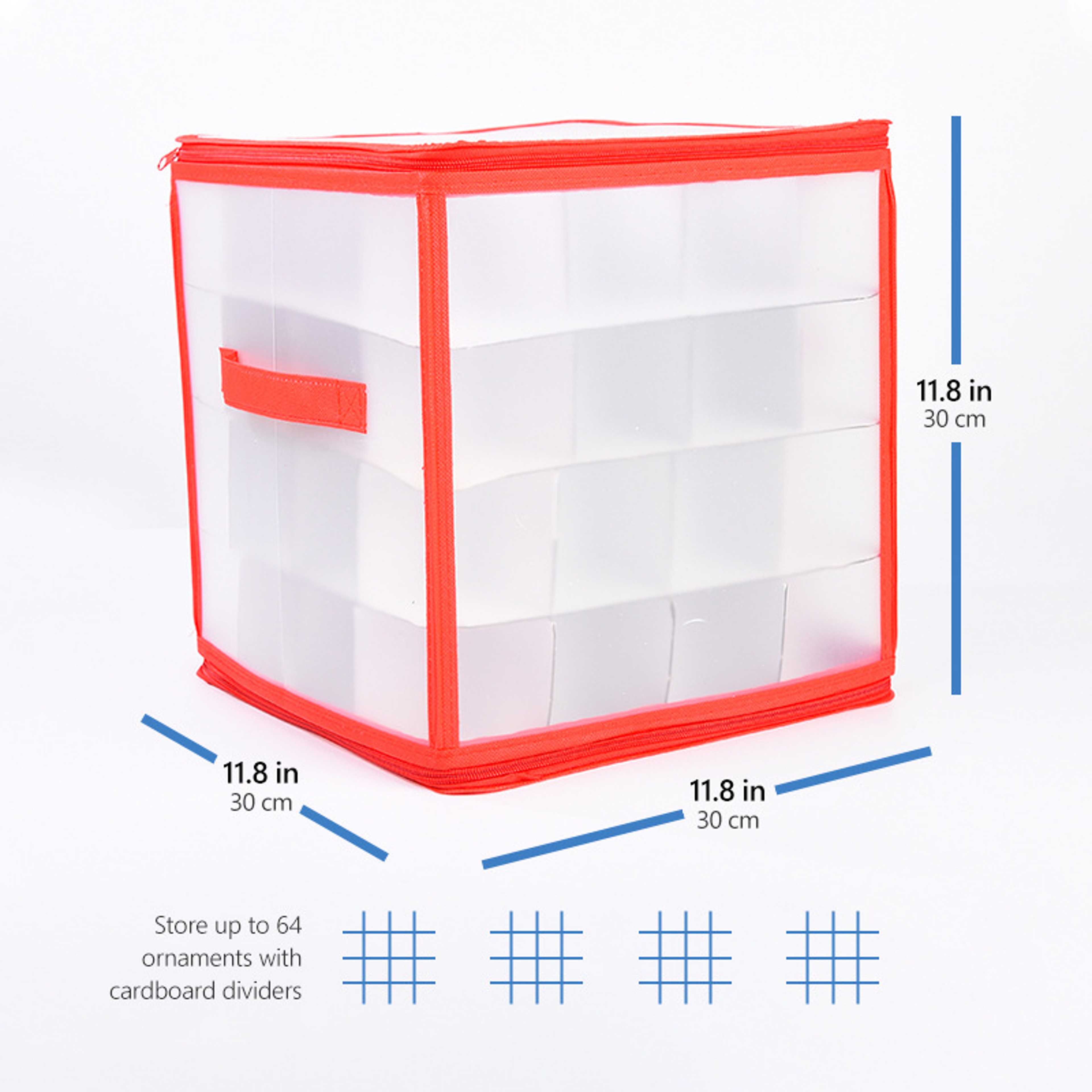 Christmas Ornament Storage Box With Zipper Xmas Ball Storage Tote Box For Ornaments Secure And Conv 4