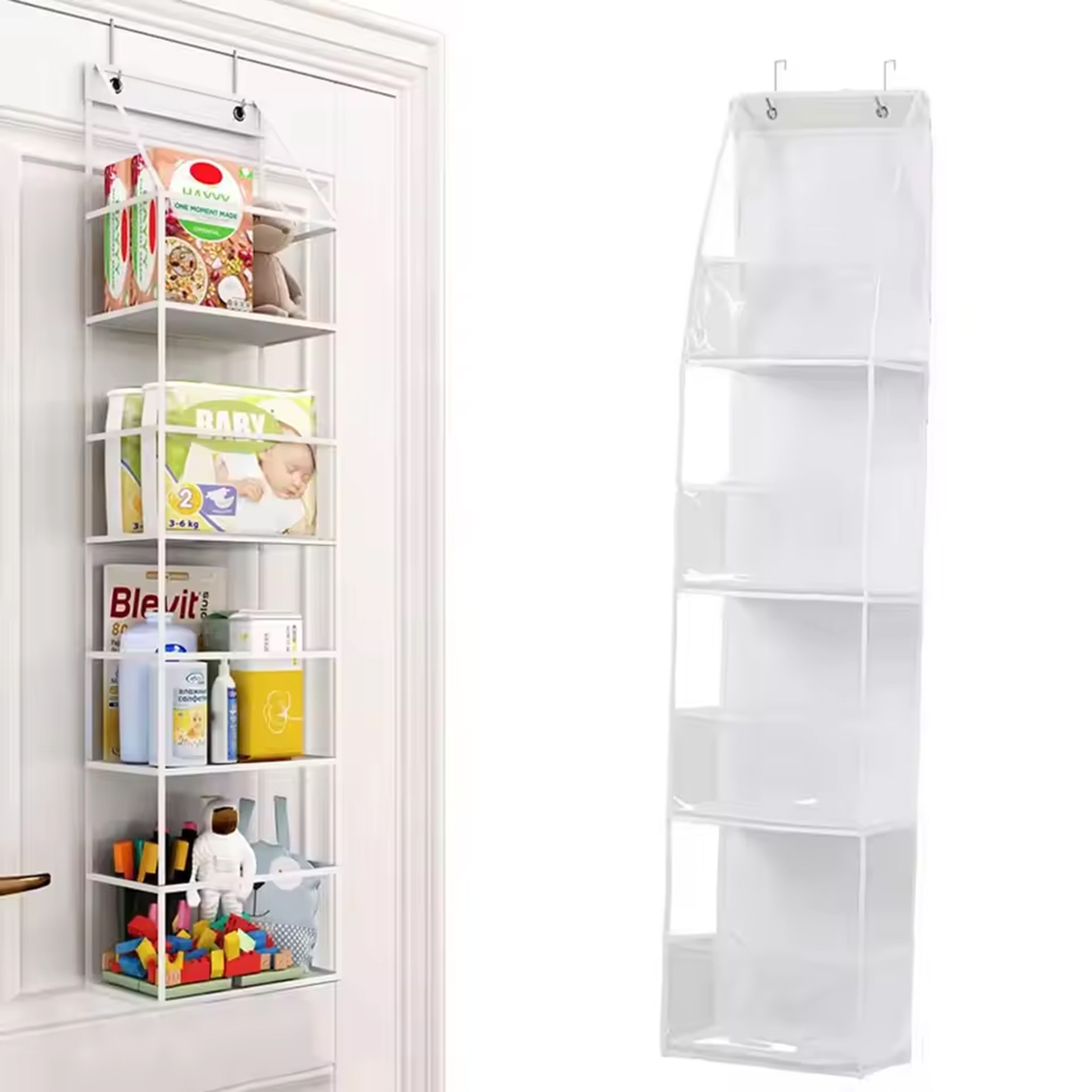 Multifunctional Fabric Storage Bags Hanging Bag Organizer For Behind The Door Underwear Bra Pants C 0