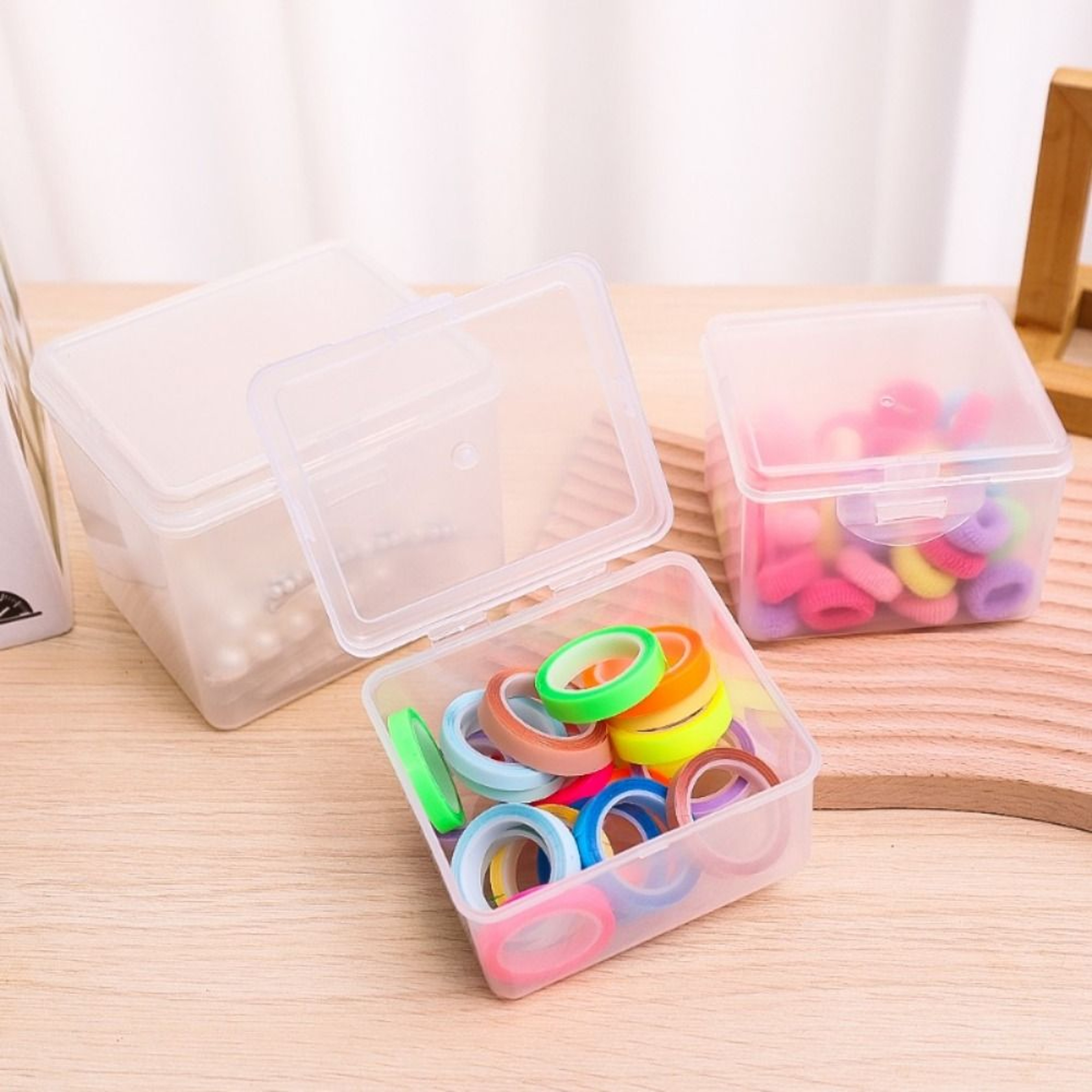 Multipurpose Clear Storage Case Rectangular Shape Box For Storing Jewelry Headband Holder Small Thi 3