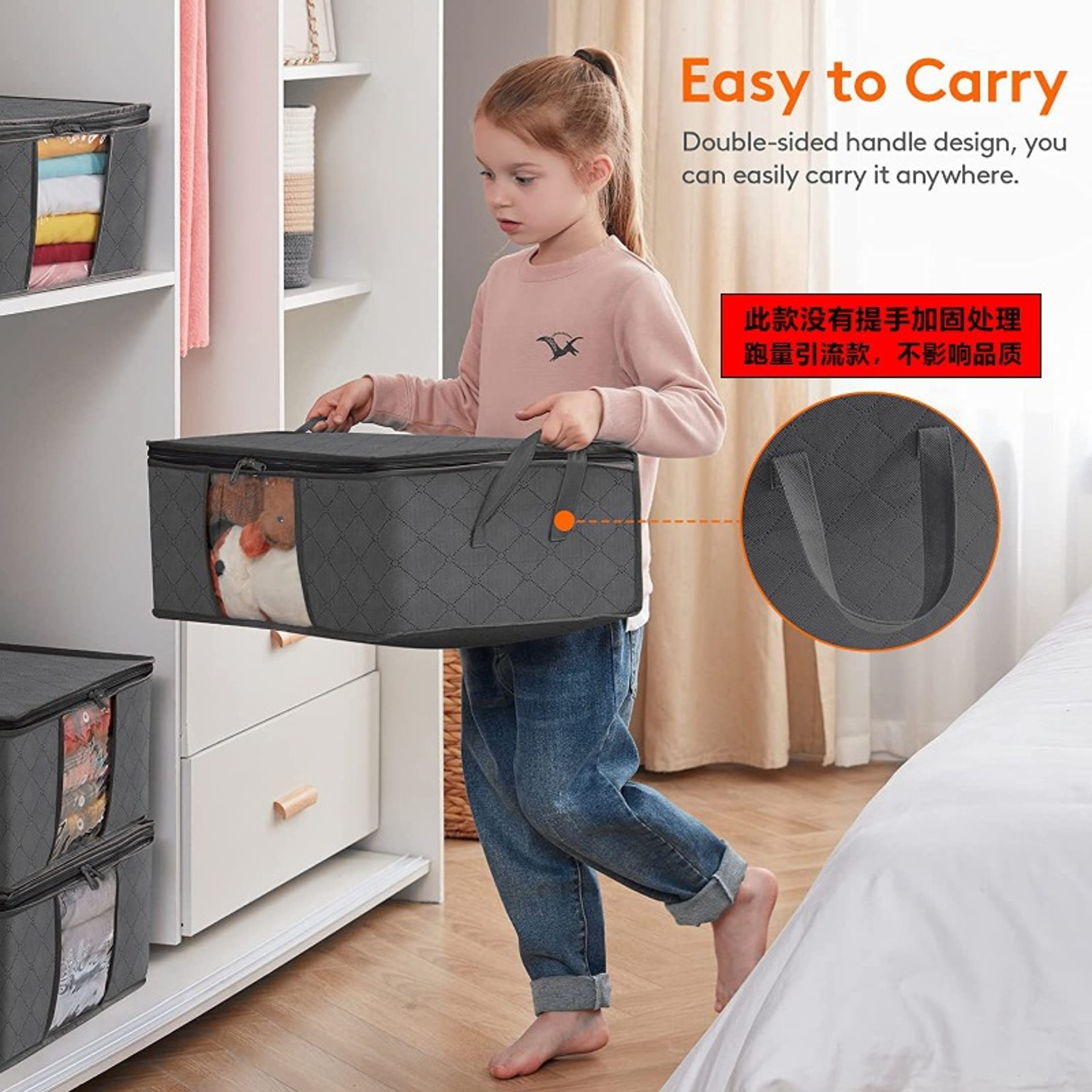 Closet Clothes Organizers Storages Foldable Wardrobe Organizer Clothes Blanket Storage Comforter Ba 3