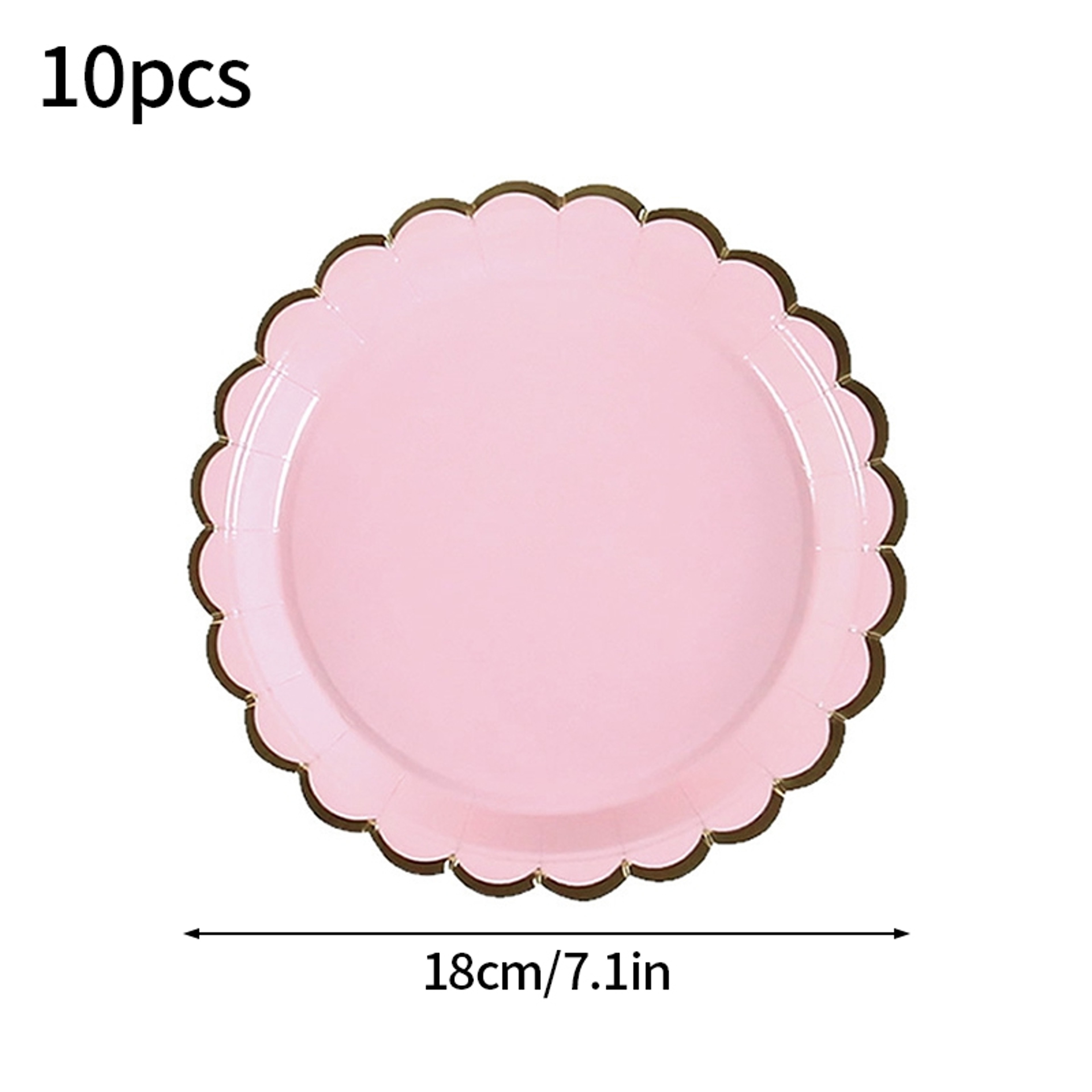 Solid Color Disposable Tableware, Pink Blue Paper Plate Cup Set, Baby Shower Wedding Party Decor, Birthday Supplies – view 18