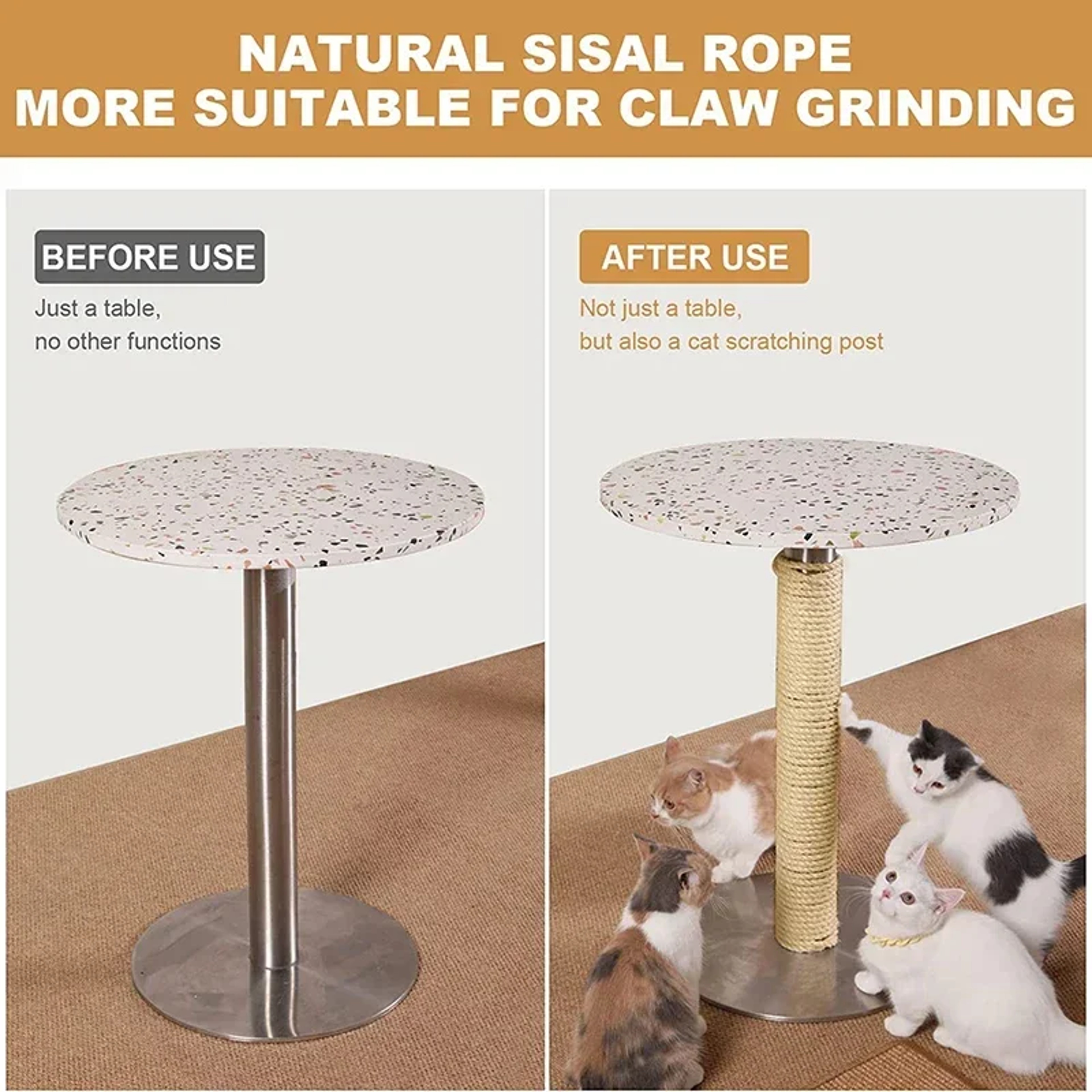 Natural Sisal Rope For Cat Tree DIY Scratching Post Toy Climbing Frame Replacement Kitten Claw Scra 3