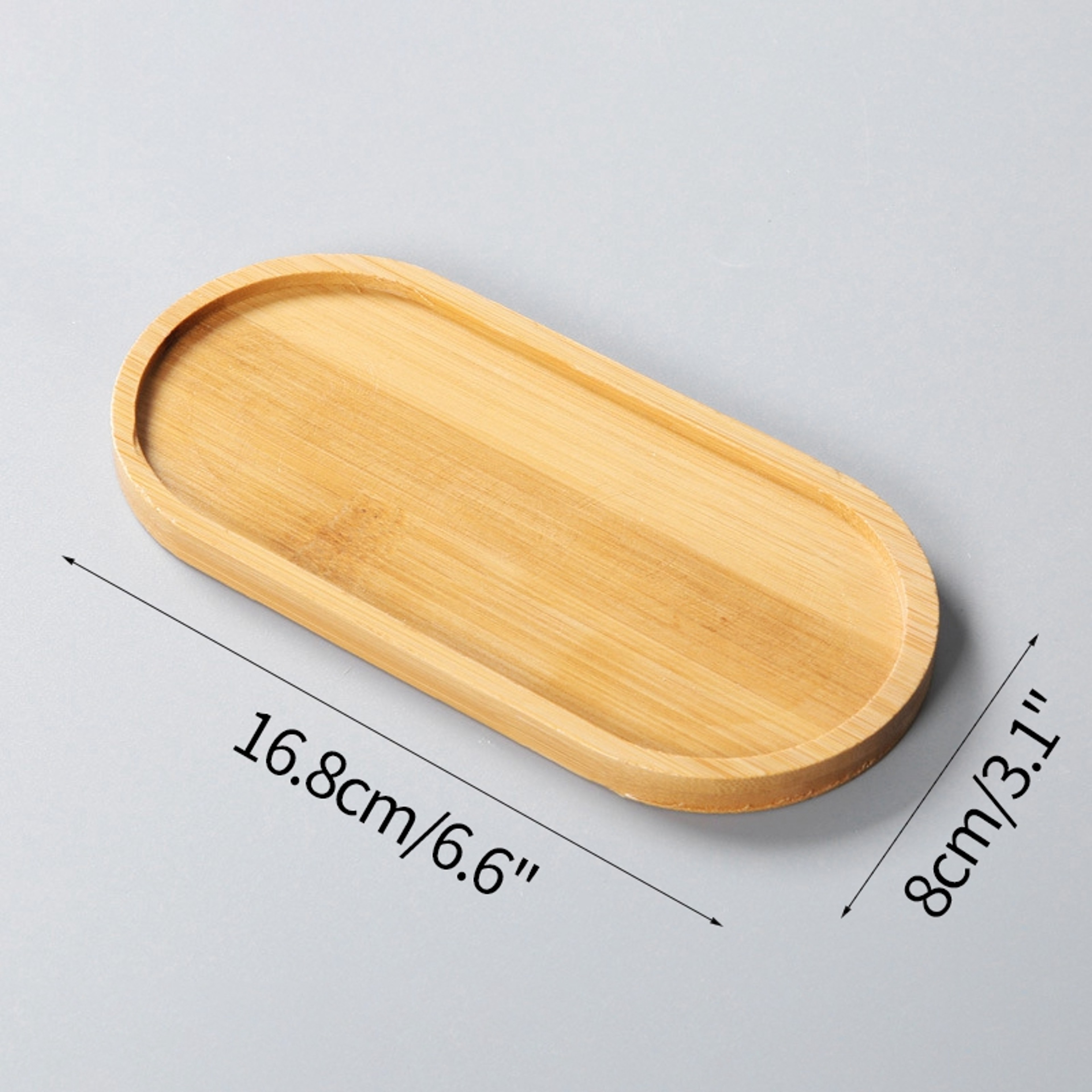 Mini Bamboo Tray Wood Saucer Flower Pot Tray Cup Pad Coaster Plate Kitchen Decorative Plate Creative Coffee Cup Mat Home Decor – view 7