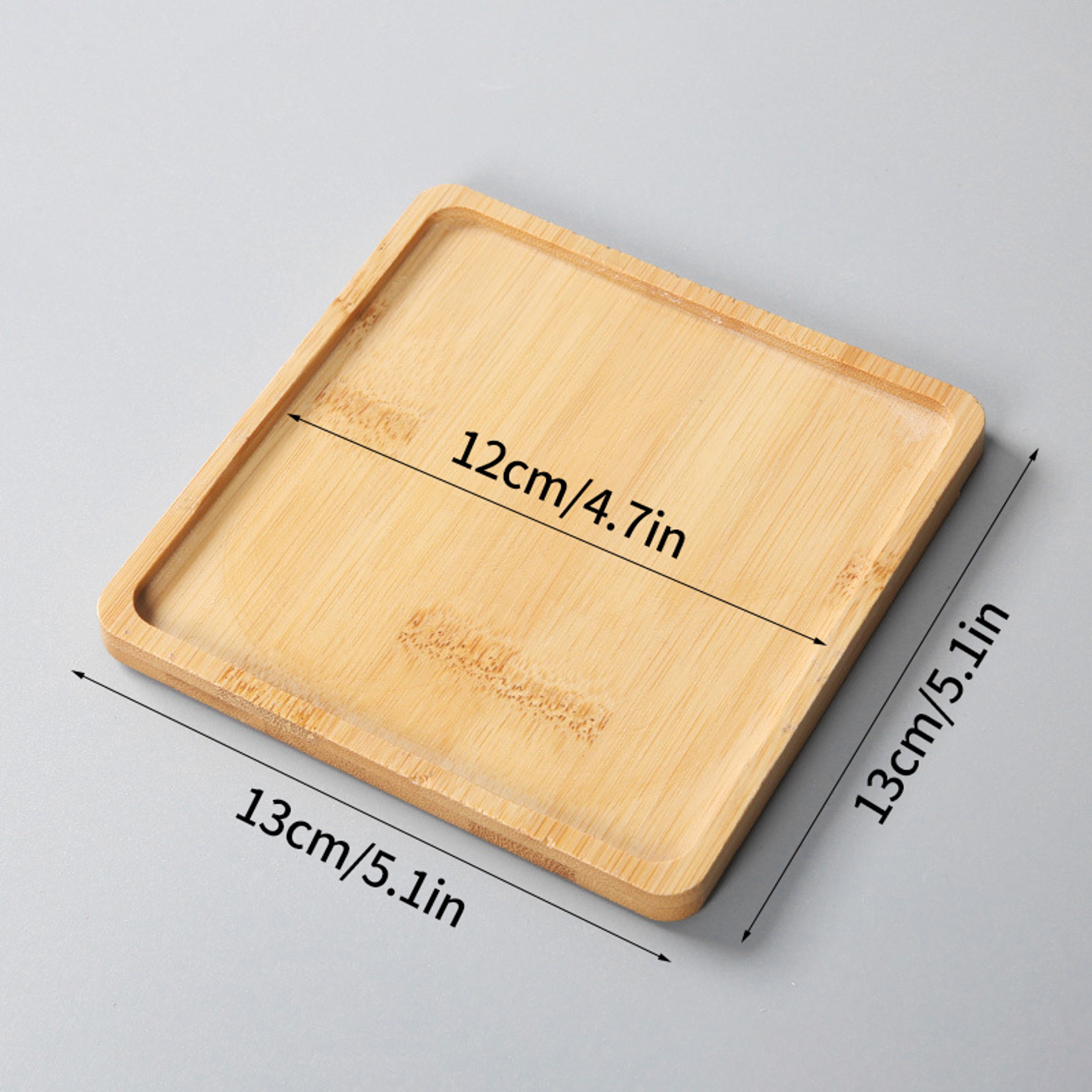 Mini Bamboo Tray Wood Saucer Flower Pot Tray Cup Pad Coaster Plate Kitchen Decorative Plate Creative Coffee Cup Mat Home Decor – view 20