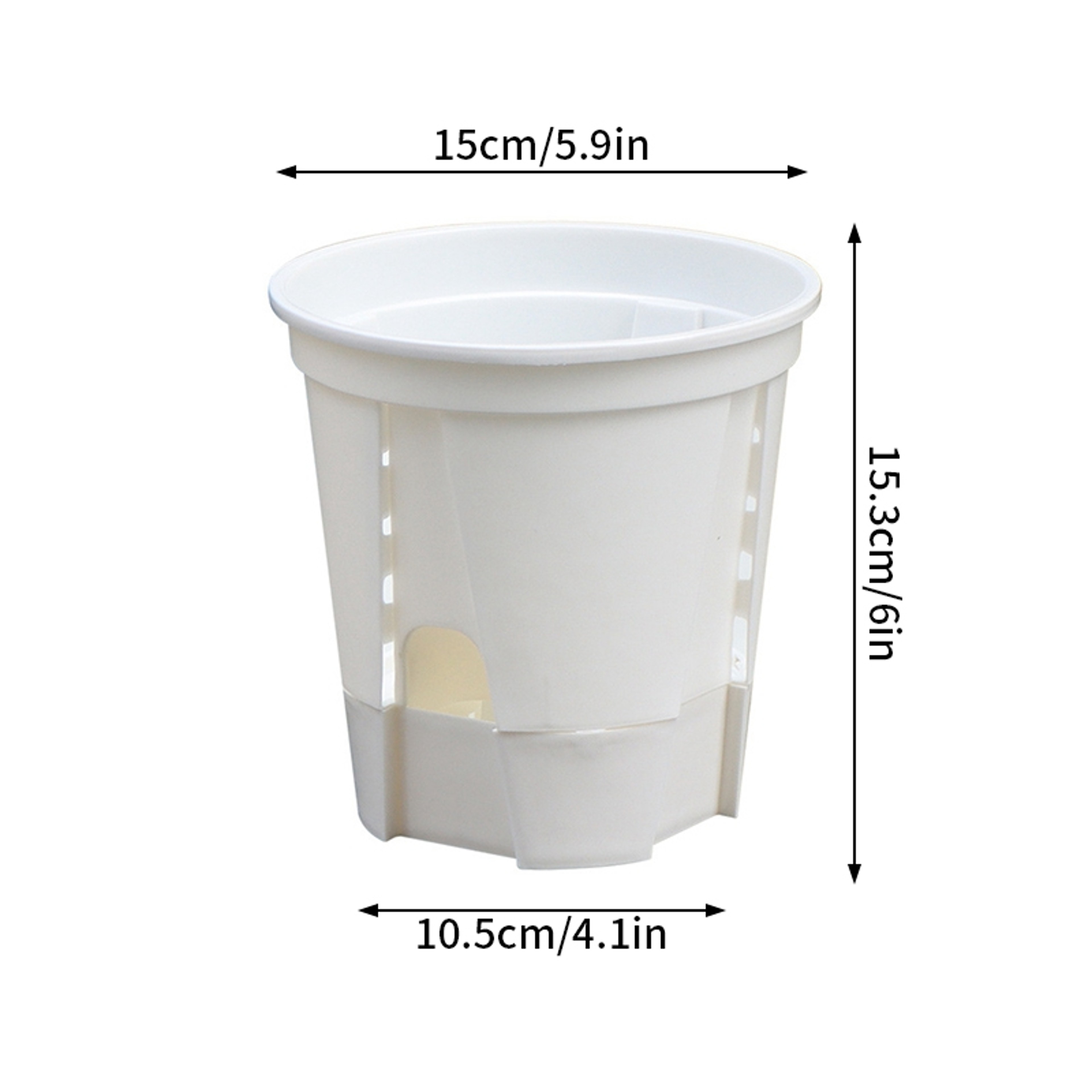 Transparent Self Watering Plant Pots Plastic Flowerpot Planter With Drainage Holes For Indoor And O 7