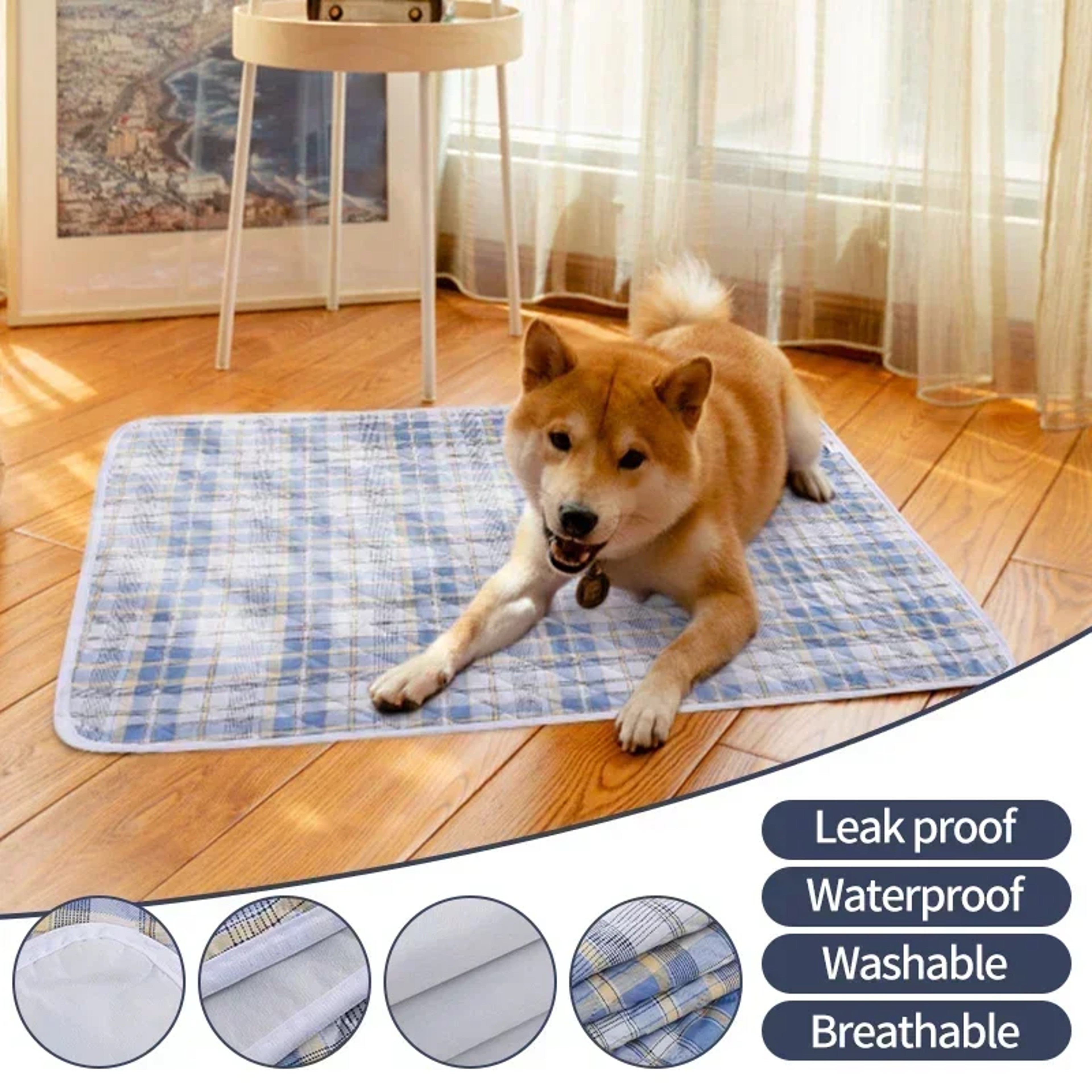 Dog Pee Pad Reusable Diaper Mat Washable Puppy Training Pad Urine Absorbent Mattress Cat Bed Car Se