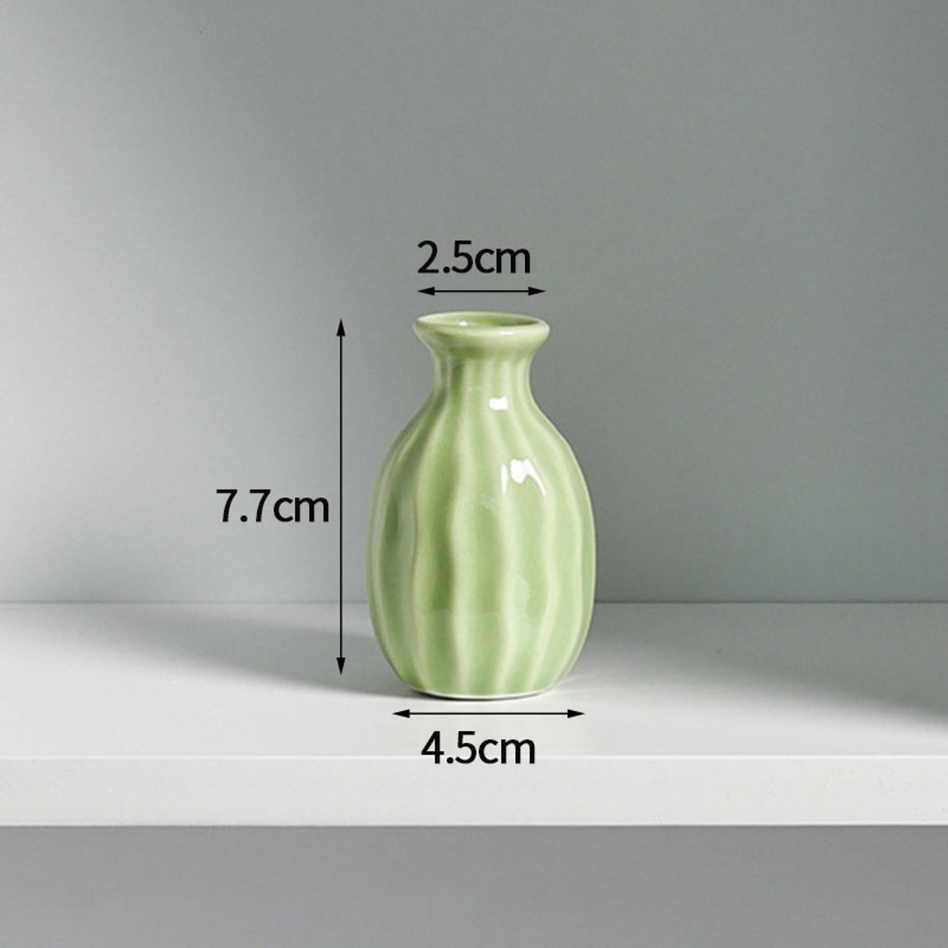 Ceramic Bud Vase, Small Single Stem Flower Vases, Mini Plant Bottle Pot, Decorative Floral Holder for Home Desktop Decor – view 8