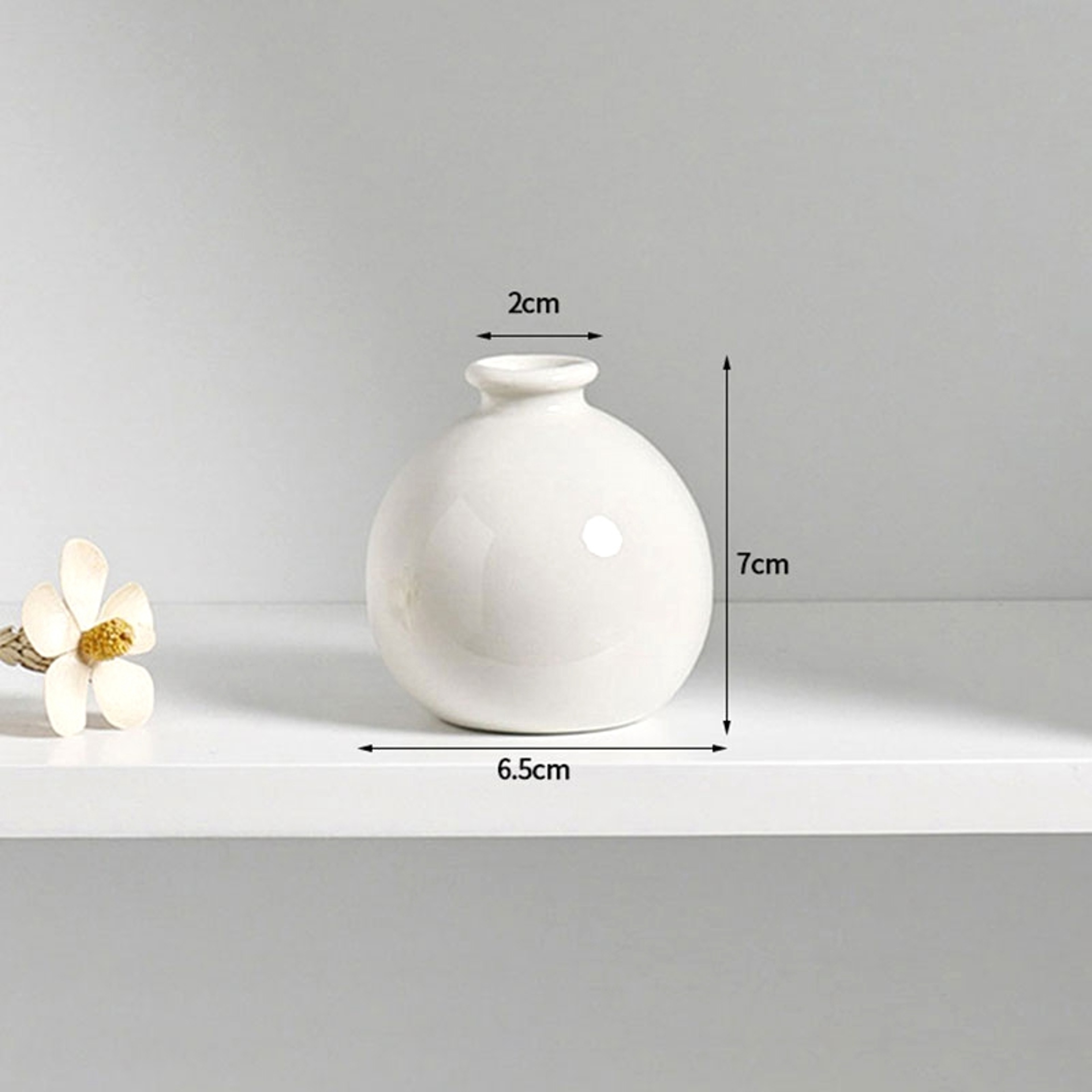 Ceramic Bud Vase, Small Single Stem Flower Vases, Mini Plant Bottle Pot, Decorative Floral Holder for Home Desktop Decor – view 14