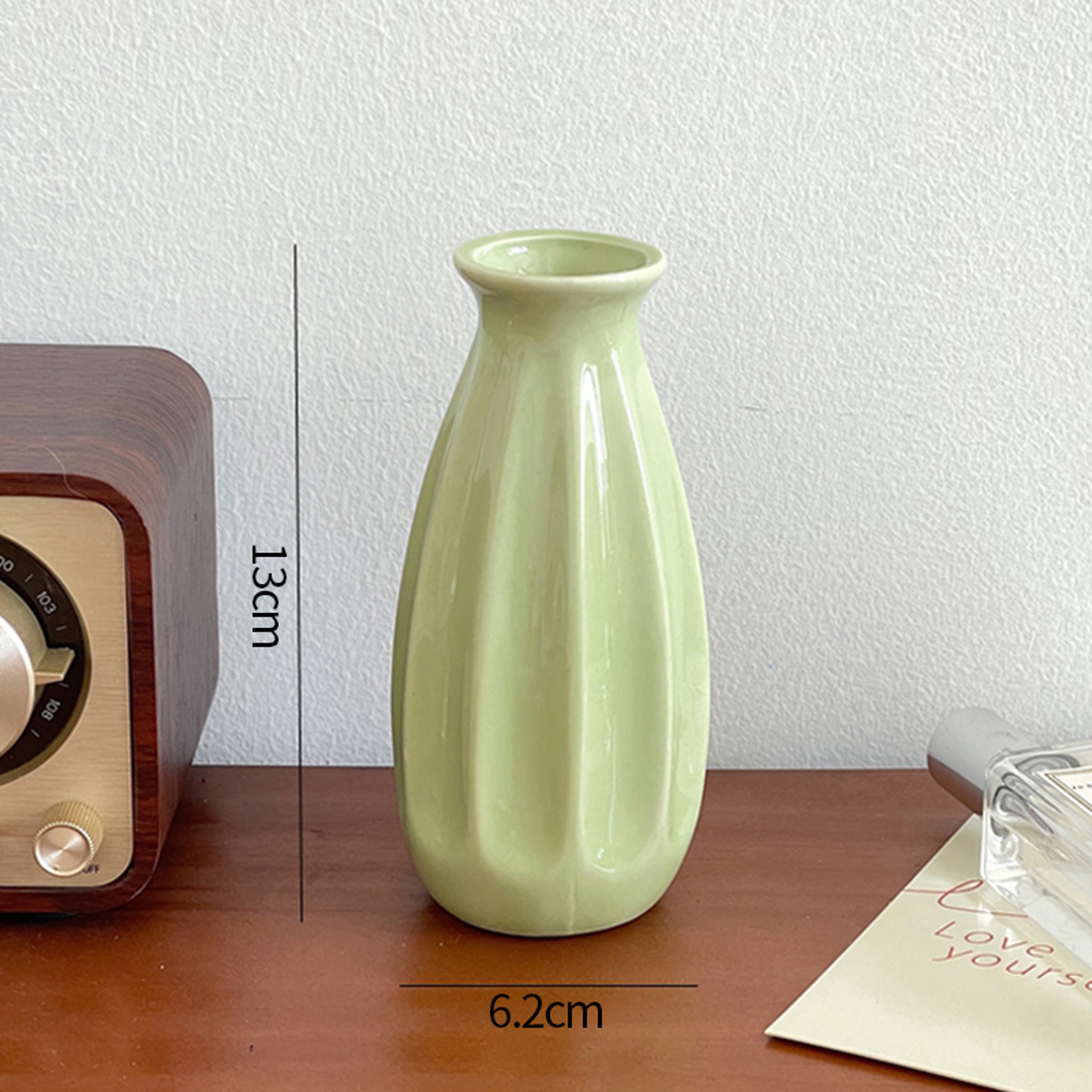 Modern Small Flower Vases, Candy Color Ceramic Bud Vase, for Pampas Grass, Desktop Ornaments, Living Room Decor – view 20