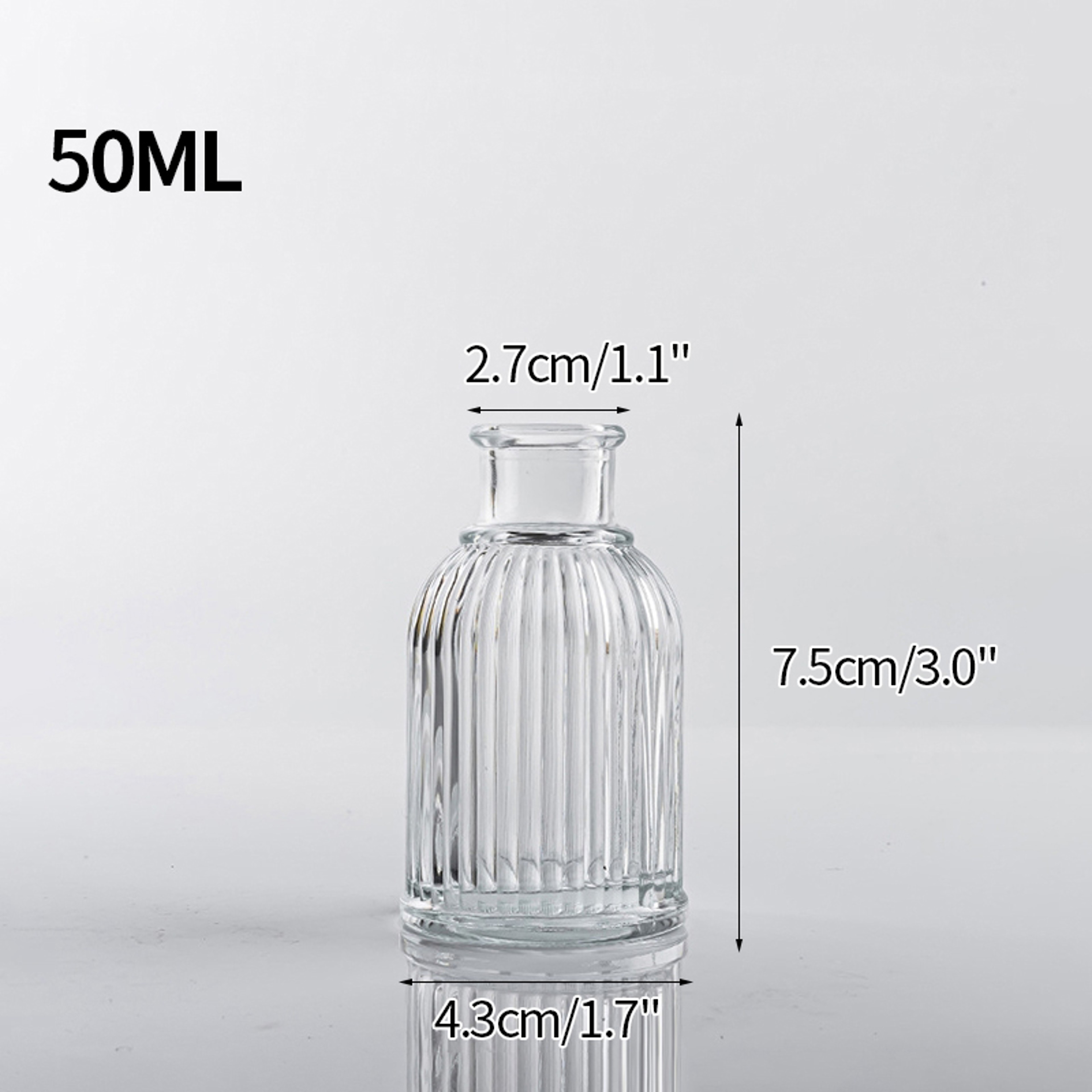 Mini Transparent Glass Vase Nordic Flower Vase Hydroponic Plant Vase Modern Living Room Glass Ornam 6