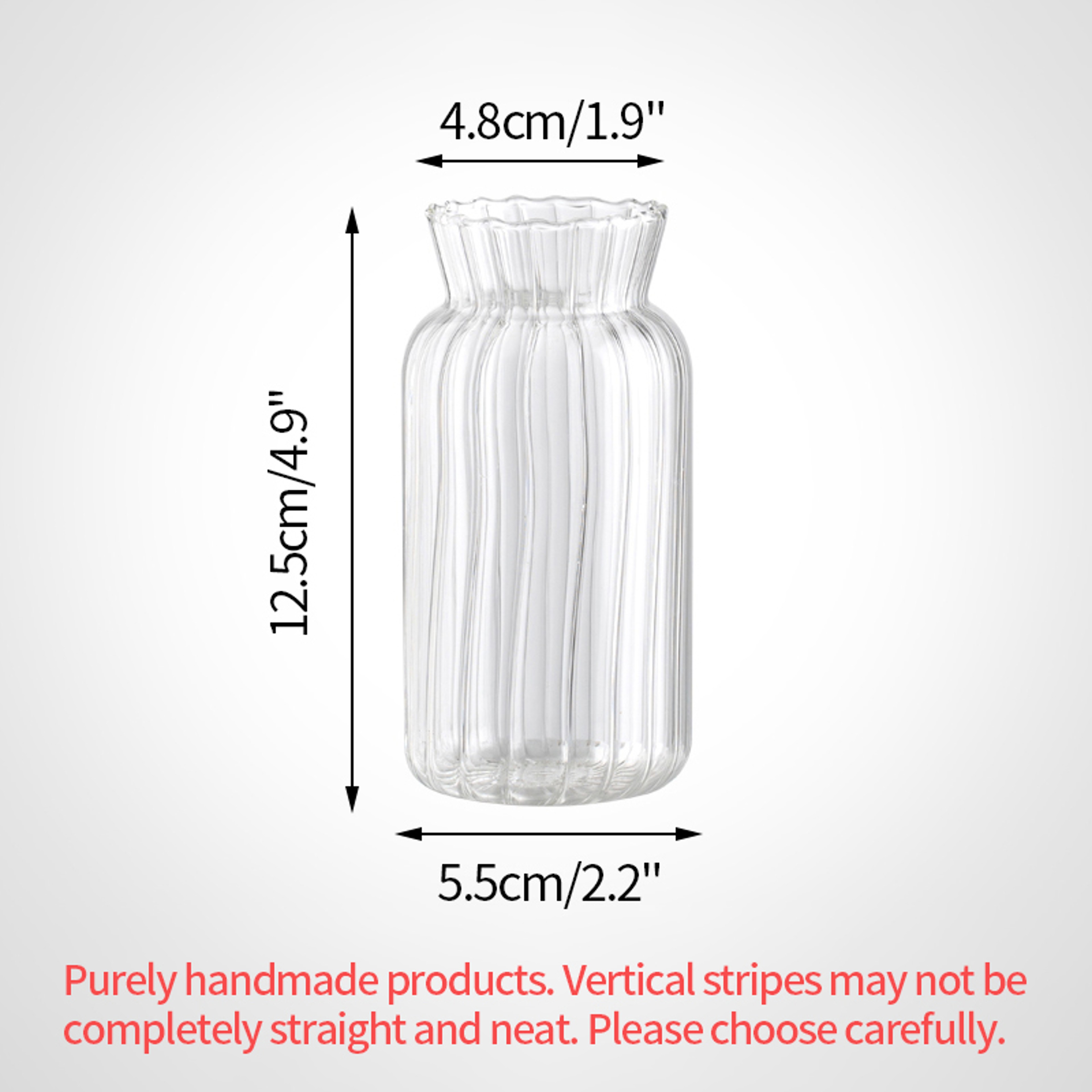 Mini Transparent Glass Vase Nordic Flower Vase Hydroponic Plant Vase Modern Living Room Glass Ornam 13