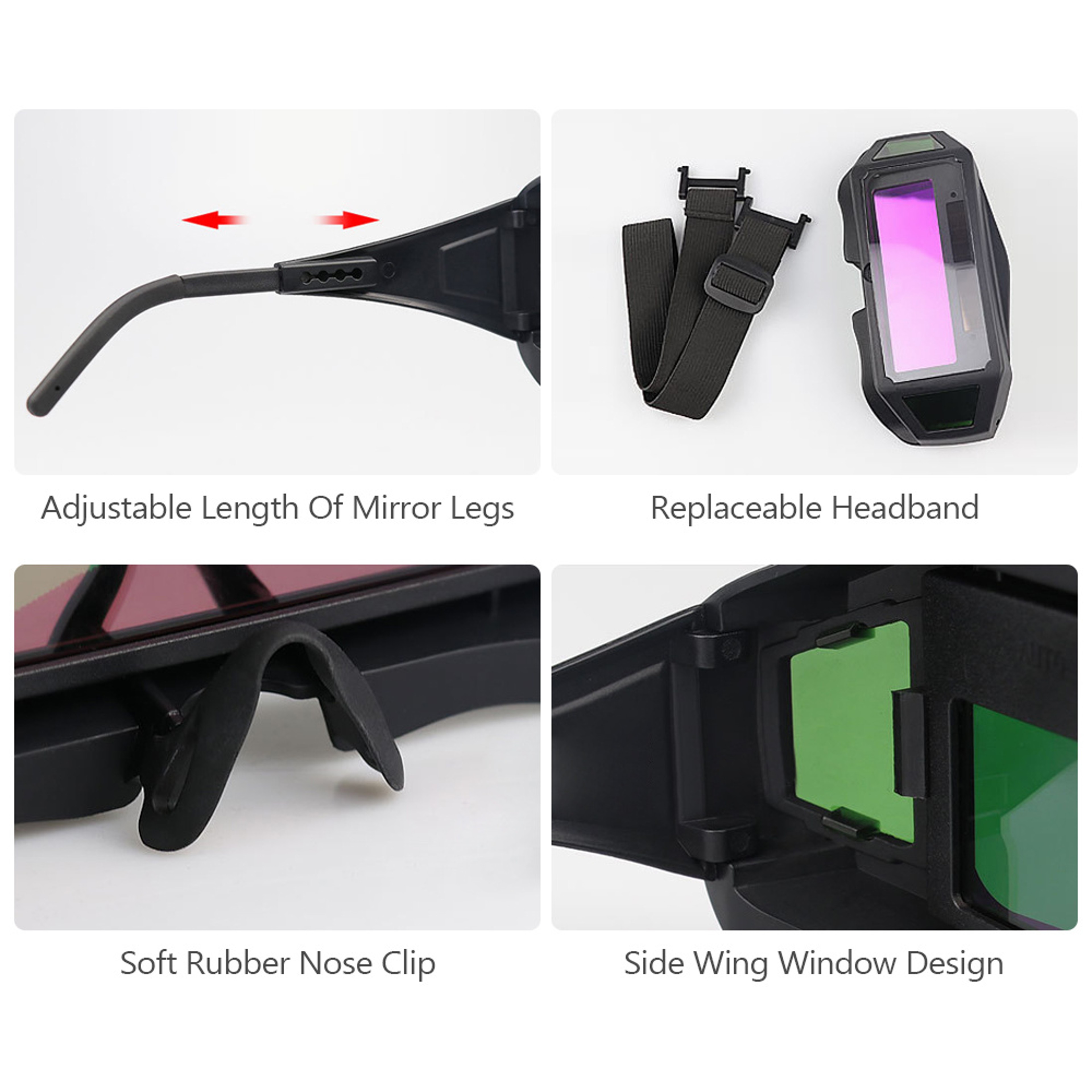 Professional Welding Glasses, Automatic Darkening Glasses for TIG MIG MMA, Weld Glasses Goggles, Durable Welding – view 4