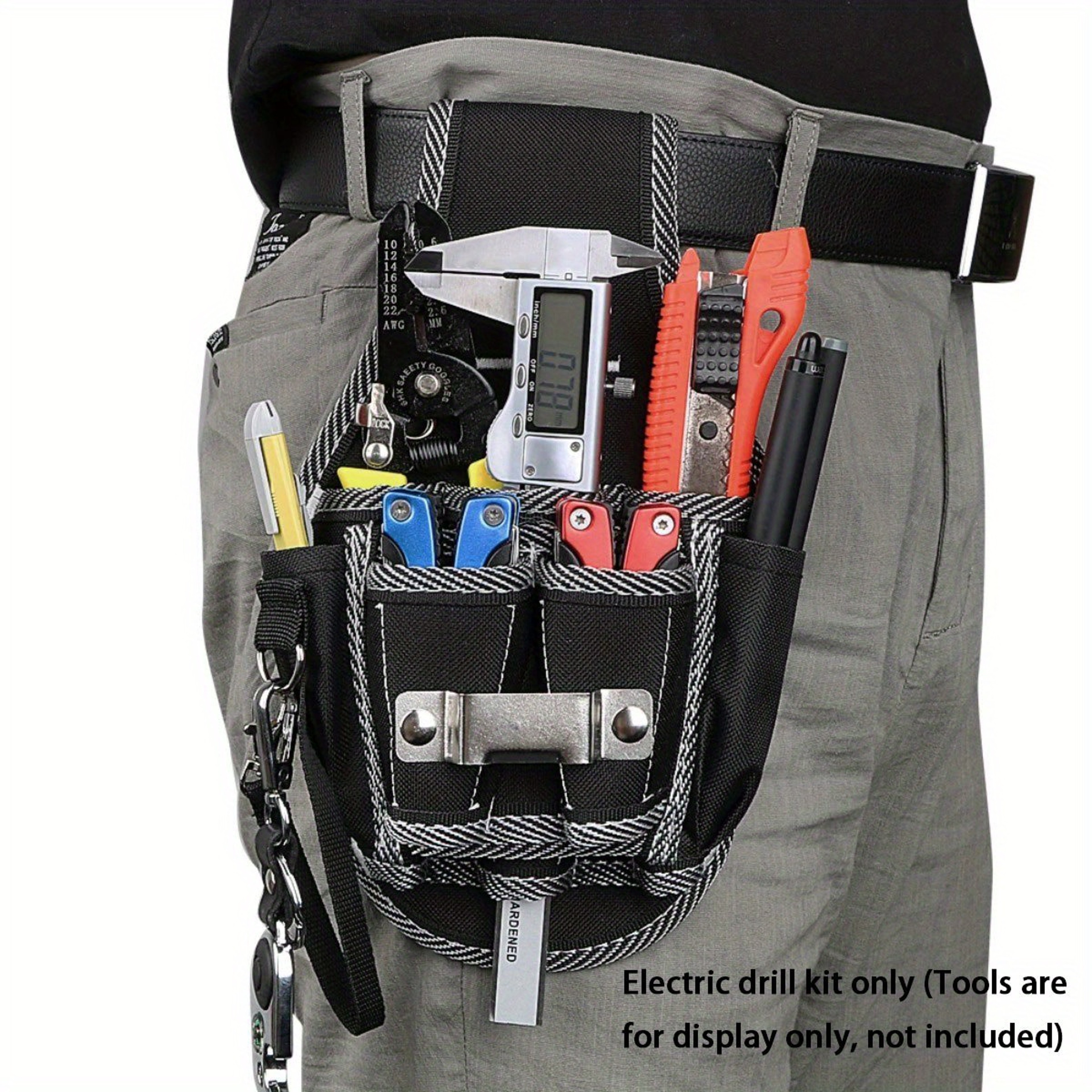 Professional Carpenters Tool Belt Pouch Durable Polyester WaistLevel Storage And Drill Holder For H 1