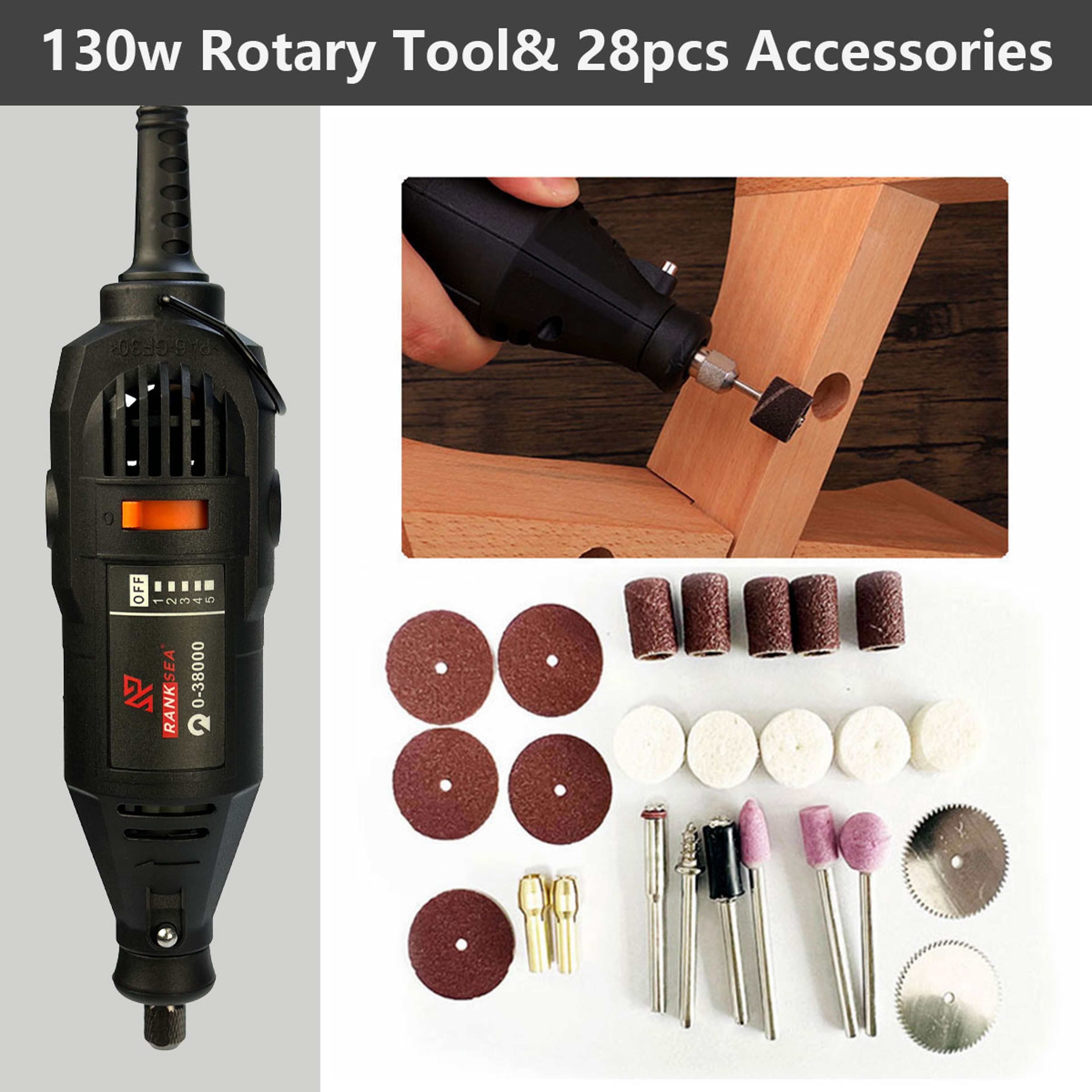 Rotary Tool Kit Flex Shaft Multifunctional Chuck Accessories Power Multipurpose Set For DIY Creatio 6