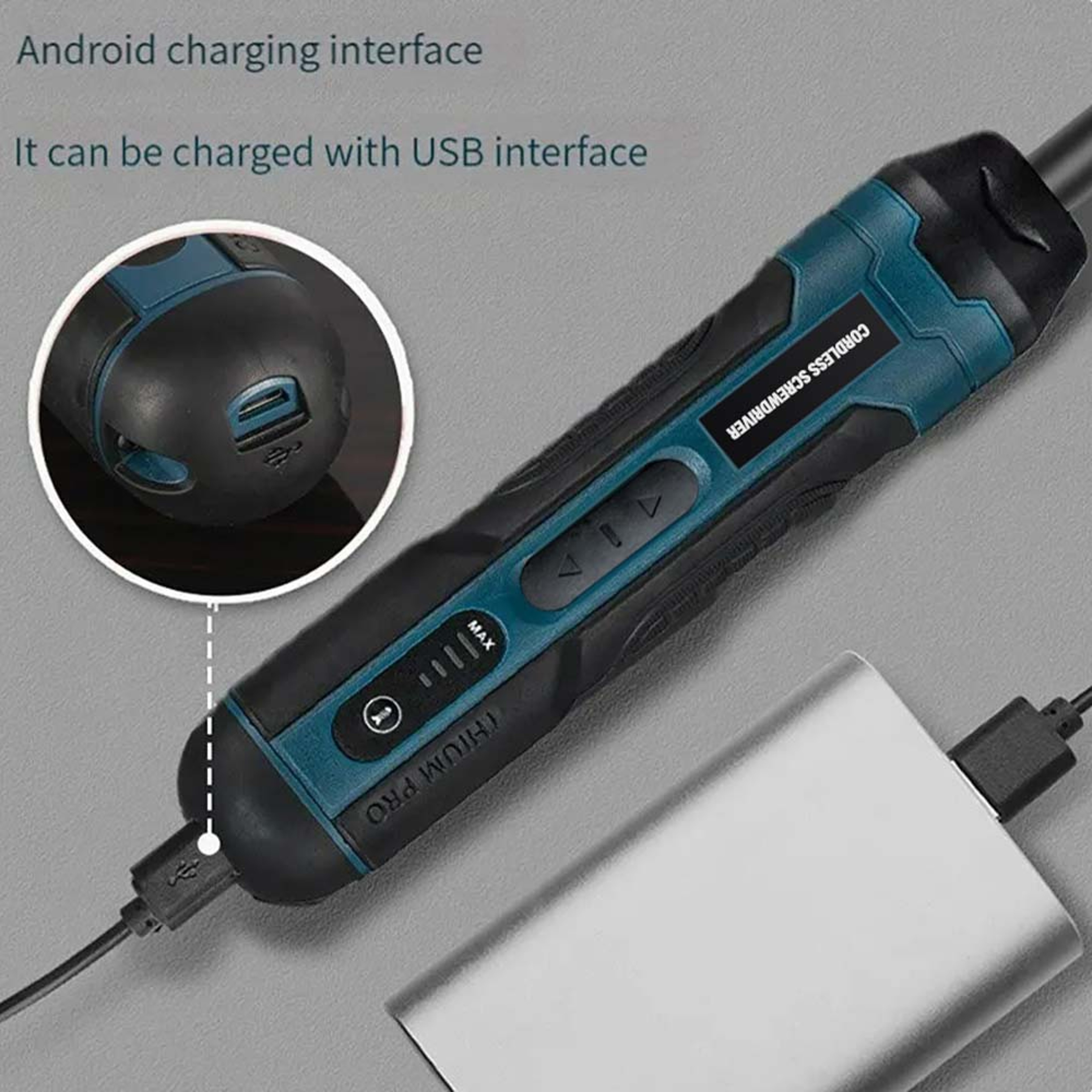 Mini Cordless Electric Screwdriver Rechargeable Power Drill Bits Set Household Torque Repair Tools  4