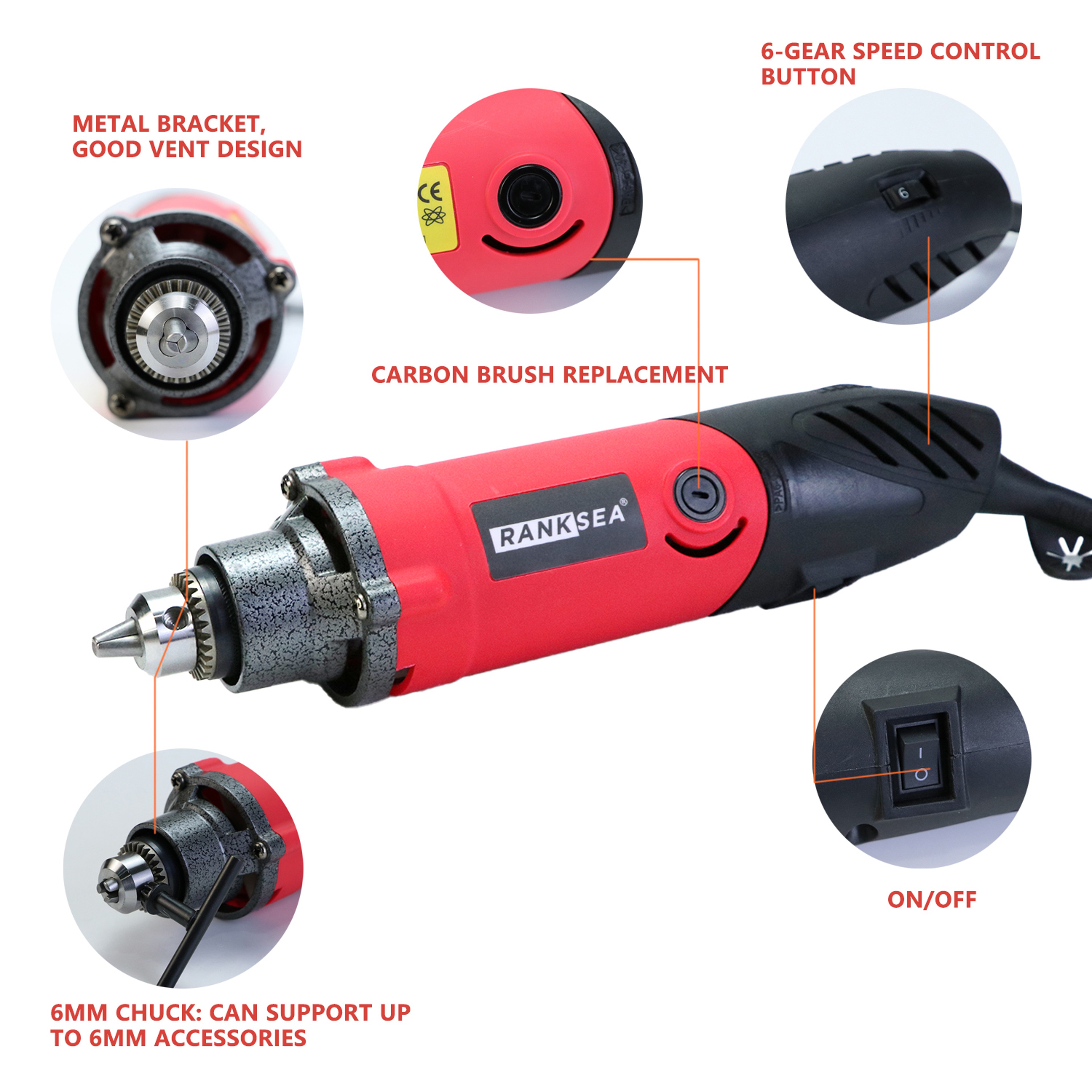 HighPower Corded Rotary Tool Kit With Flex Shaft MultiFunction Chuck Perfect For DIY Crafts Home Pr 1