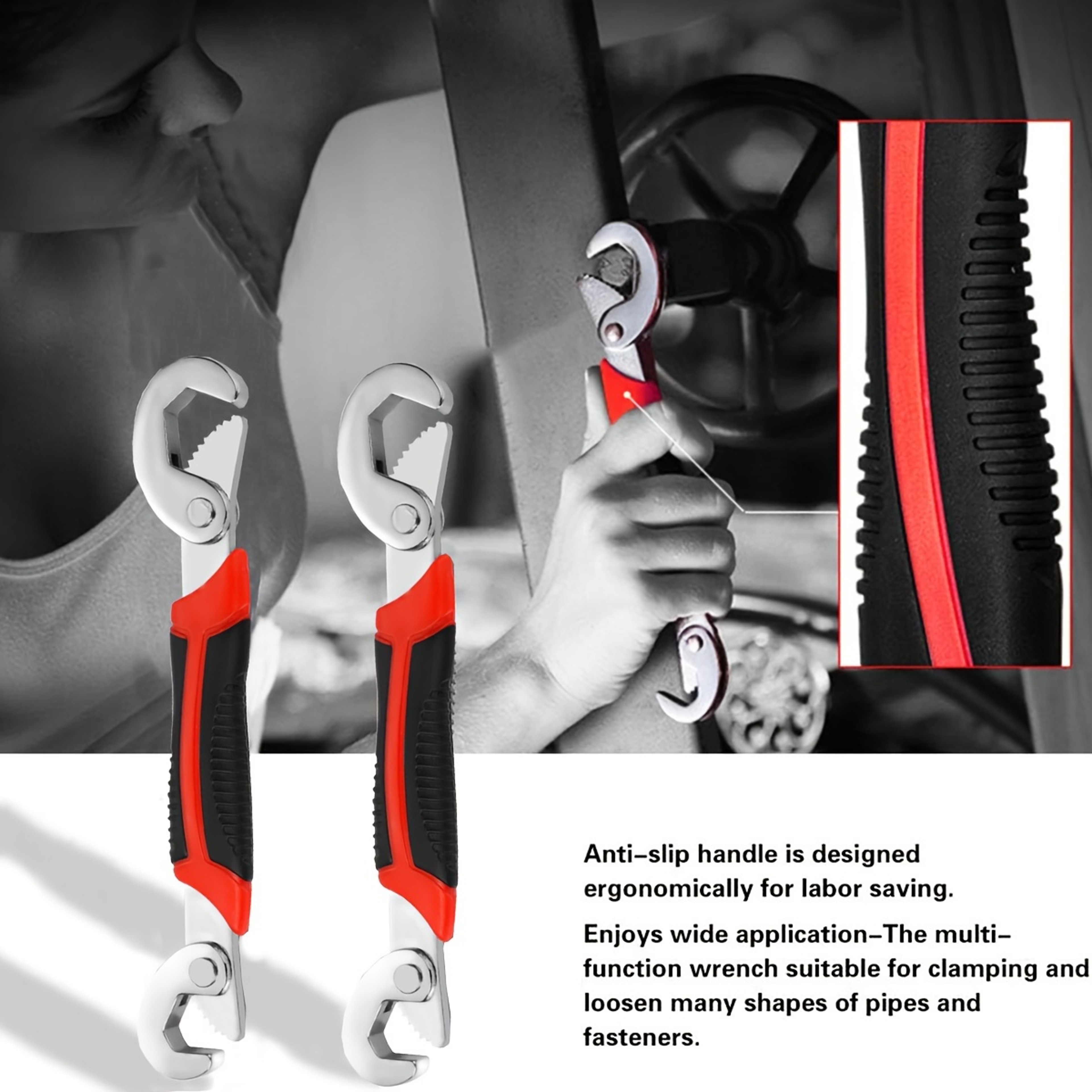 Adjustable Spanner Universal Wrench Quick Multifunction New Grip Universal Opening Wrench Perfect F 2