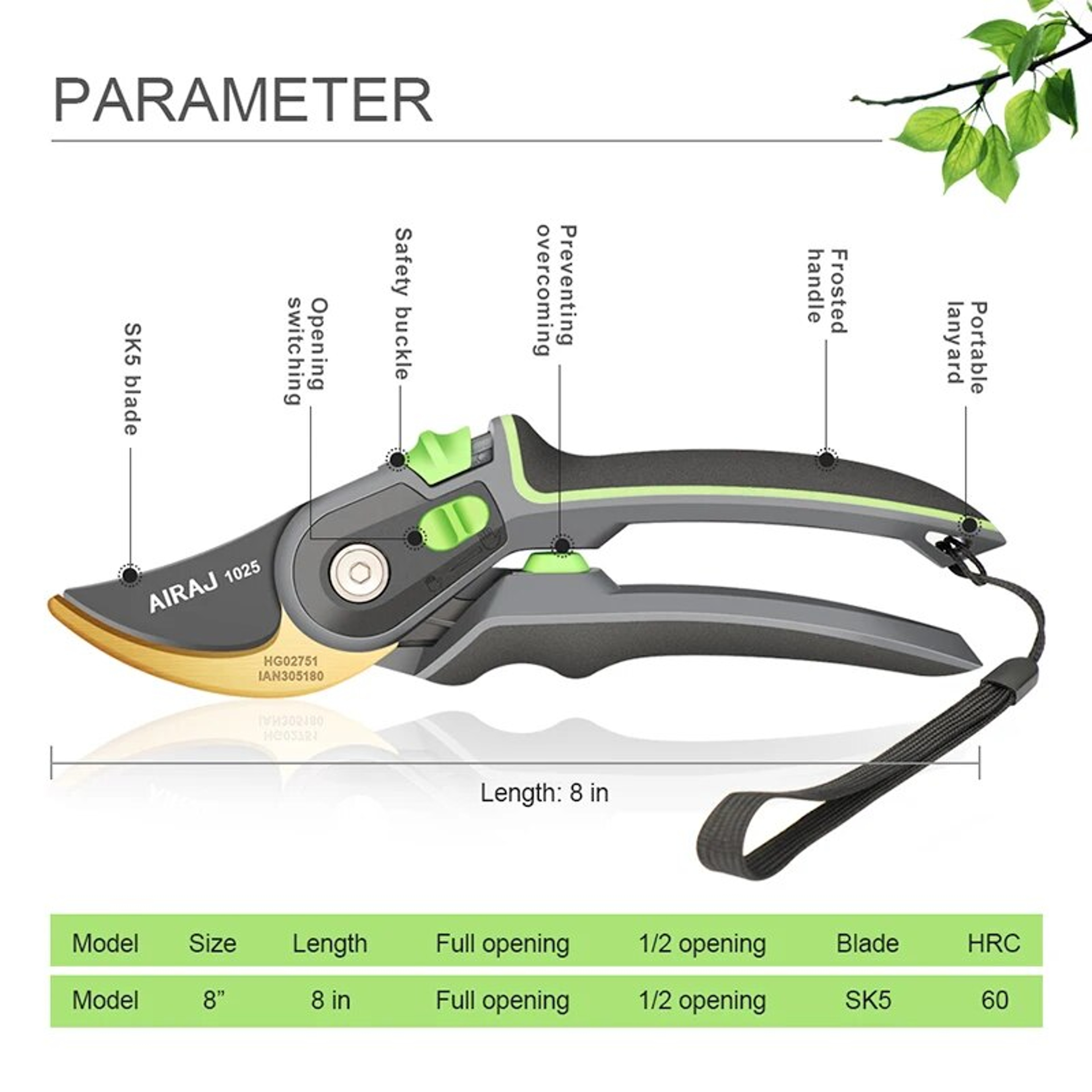 Pruning Shear Garden Tools Labor Saving Scissors For Gardening Sharp Branch Pruners Durable Hand Pr 2