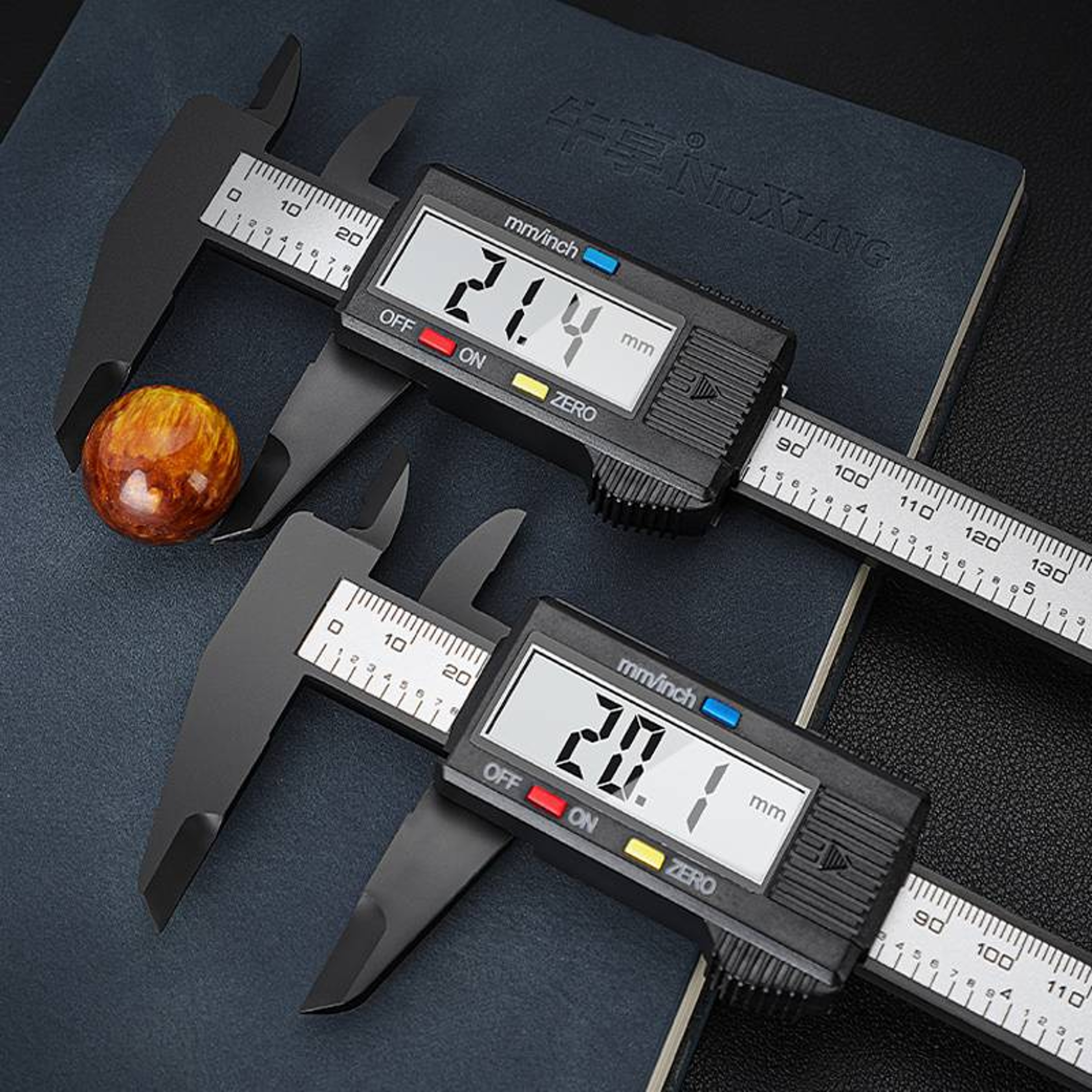 Digital Vernier Caliper Inch Metric Fraction Conversion Tool Large LCD Display Plastic Caliper For  3