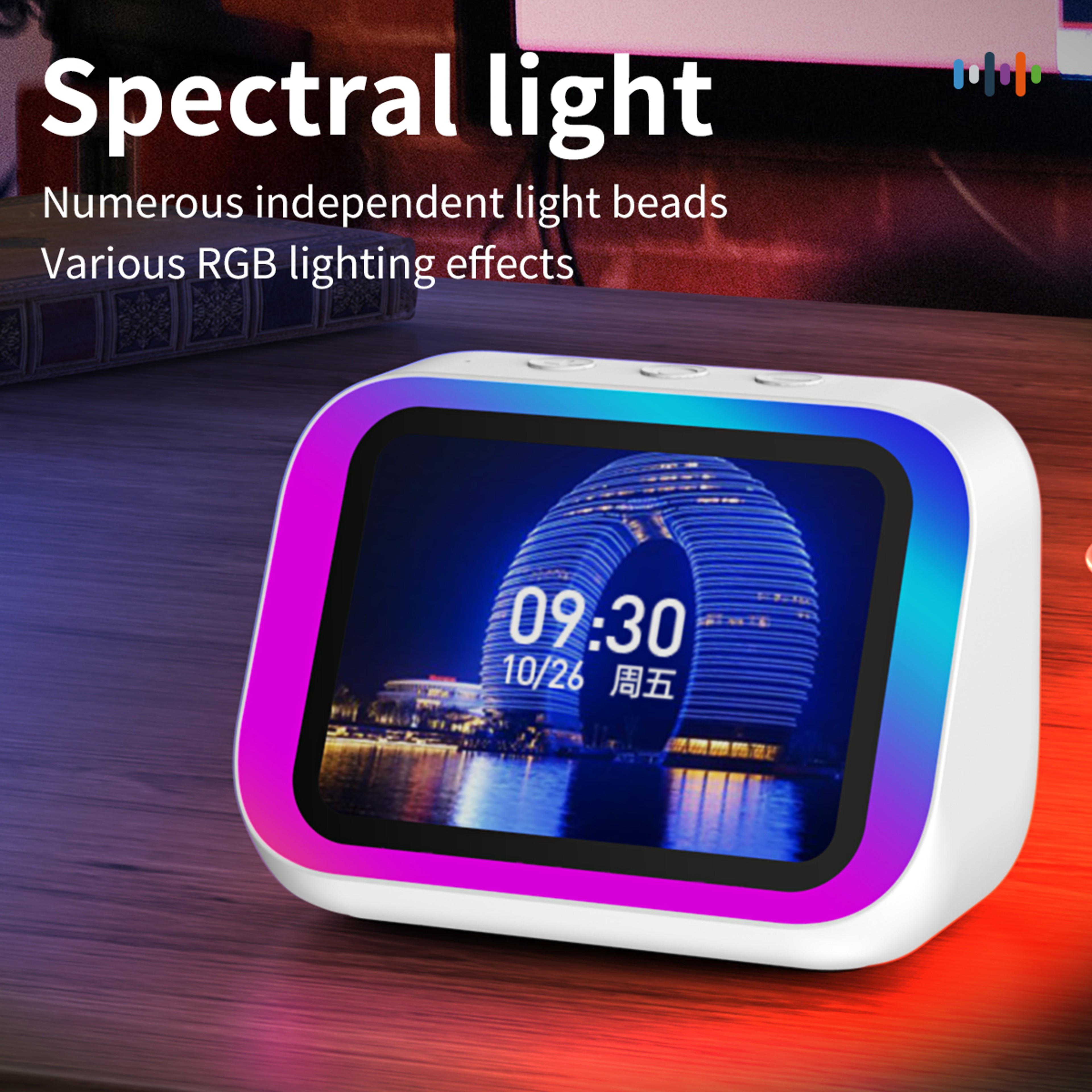 Bluetooth Speaker, Voice Assistant, HD Touch Screen Display, Electronic Album, Alarm Clock, Hi-Fi Stereo Sound – view 5