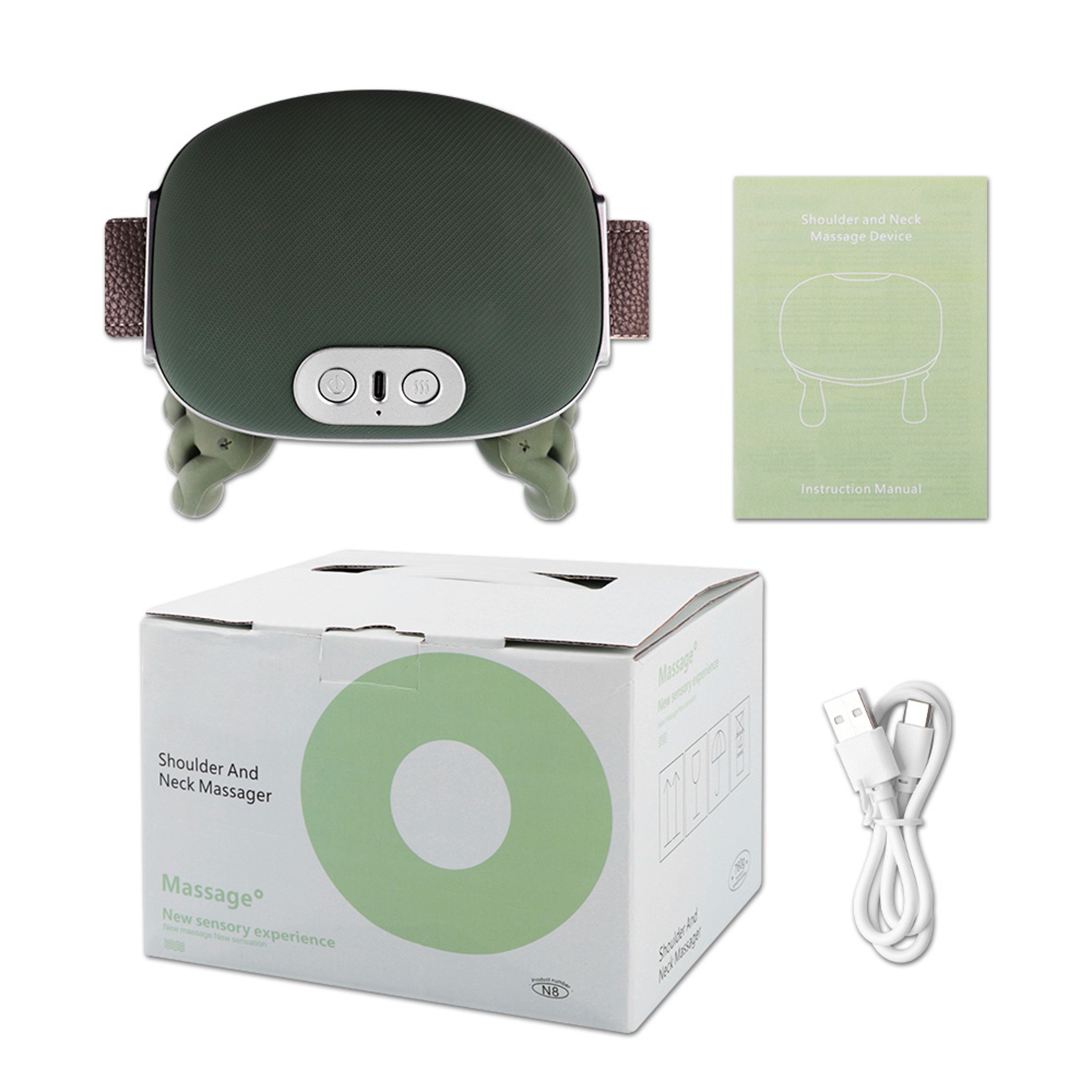 Hot Compress Neck Massager Portable Shiatsu Neck And Shoulder Massager Deep Tissue Kneading Massage 6