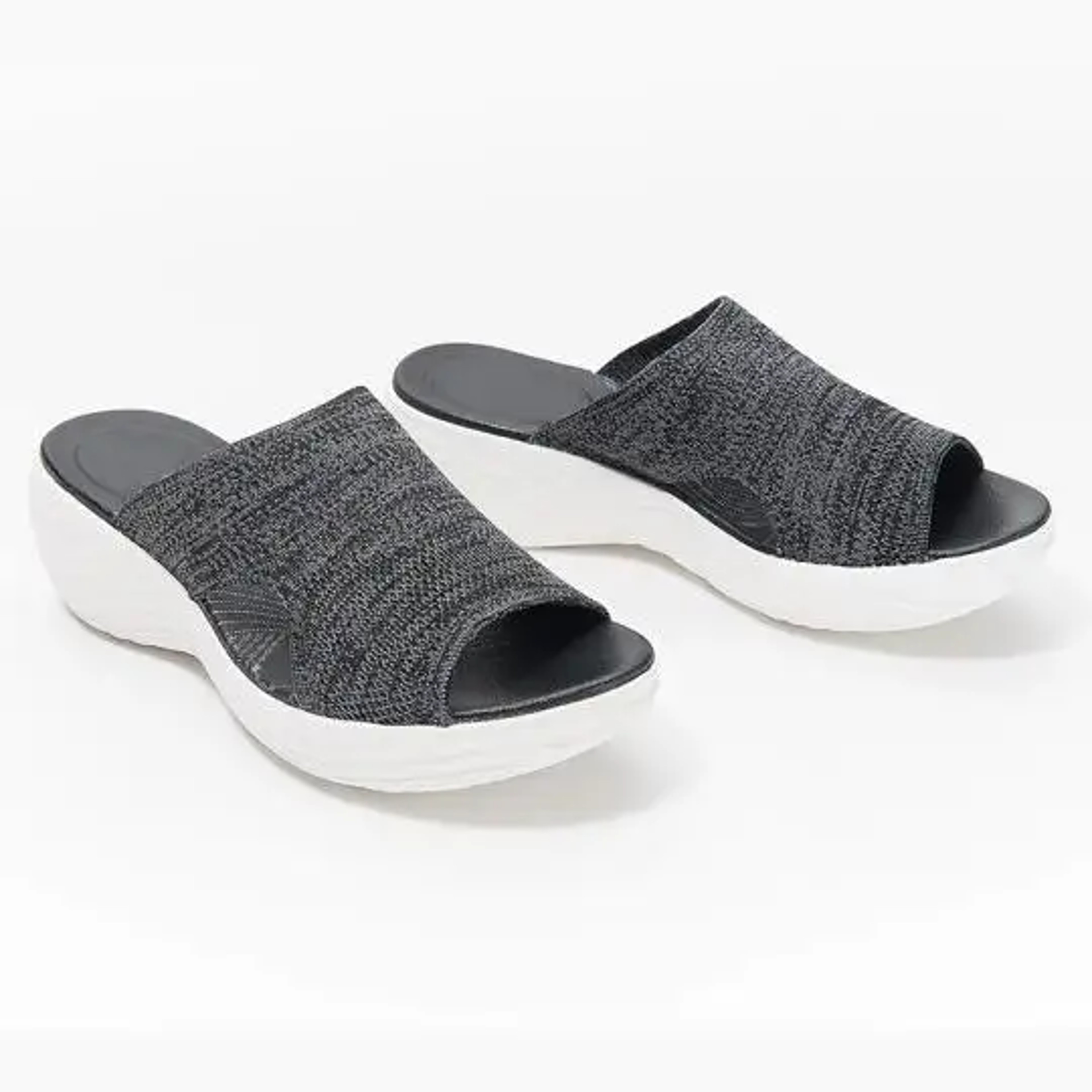 Slippers Women Casual Open Toe, Breathable Outdoor Beach Platform Sandals, Plus Size Solid Color Wedges Shoes – view 7