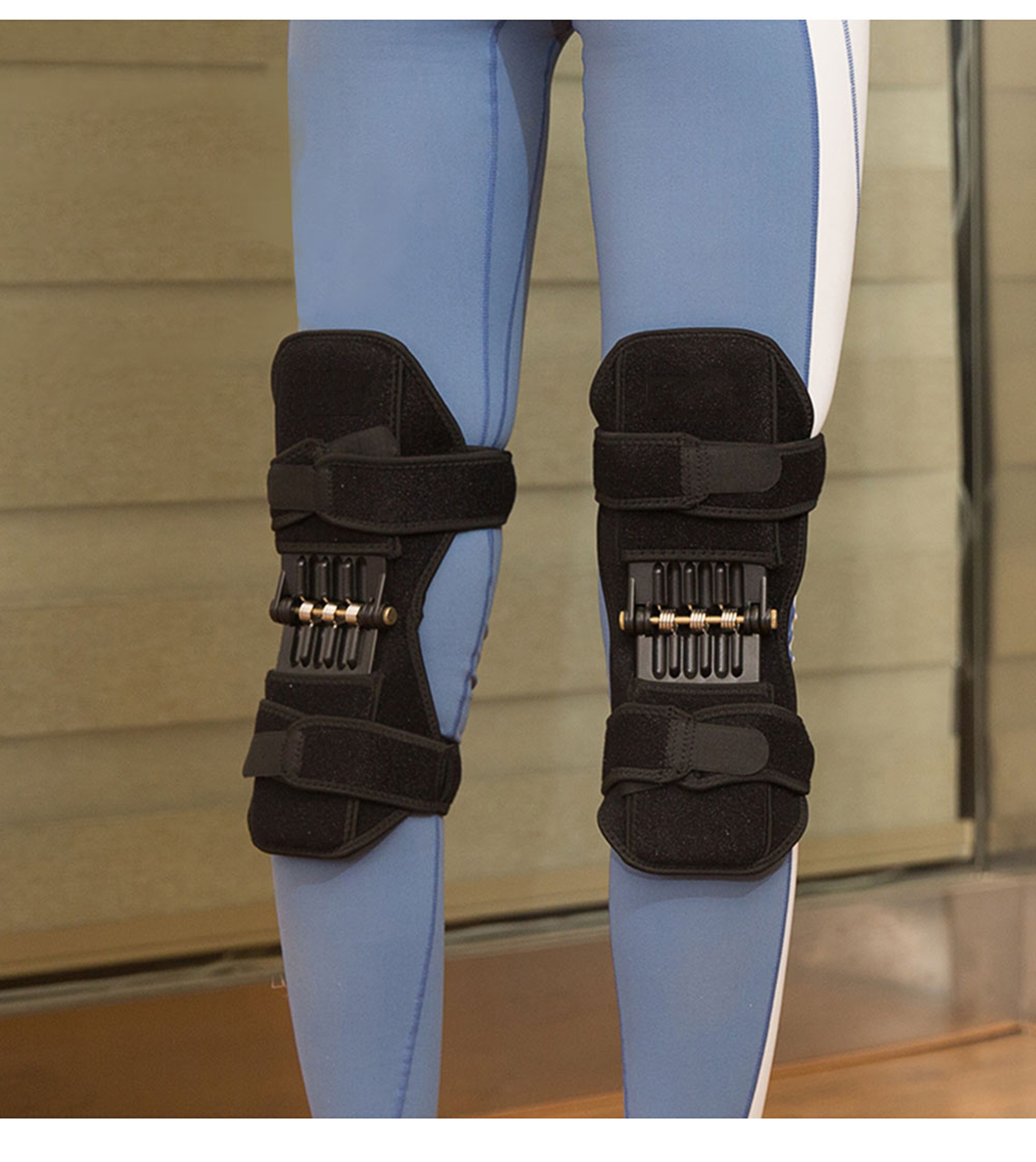 Joint Support Knee Pad Nonslip Lift Pain Relief Spring Force Stabilizer Knee Booster For Working Sp