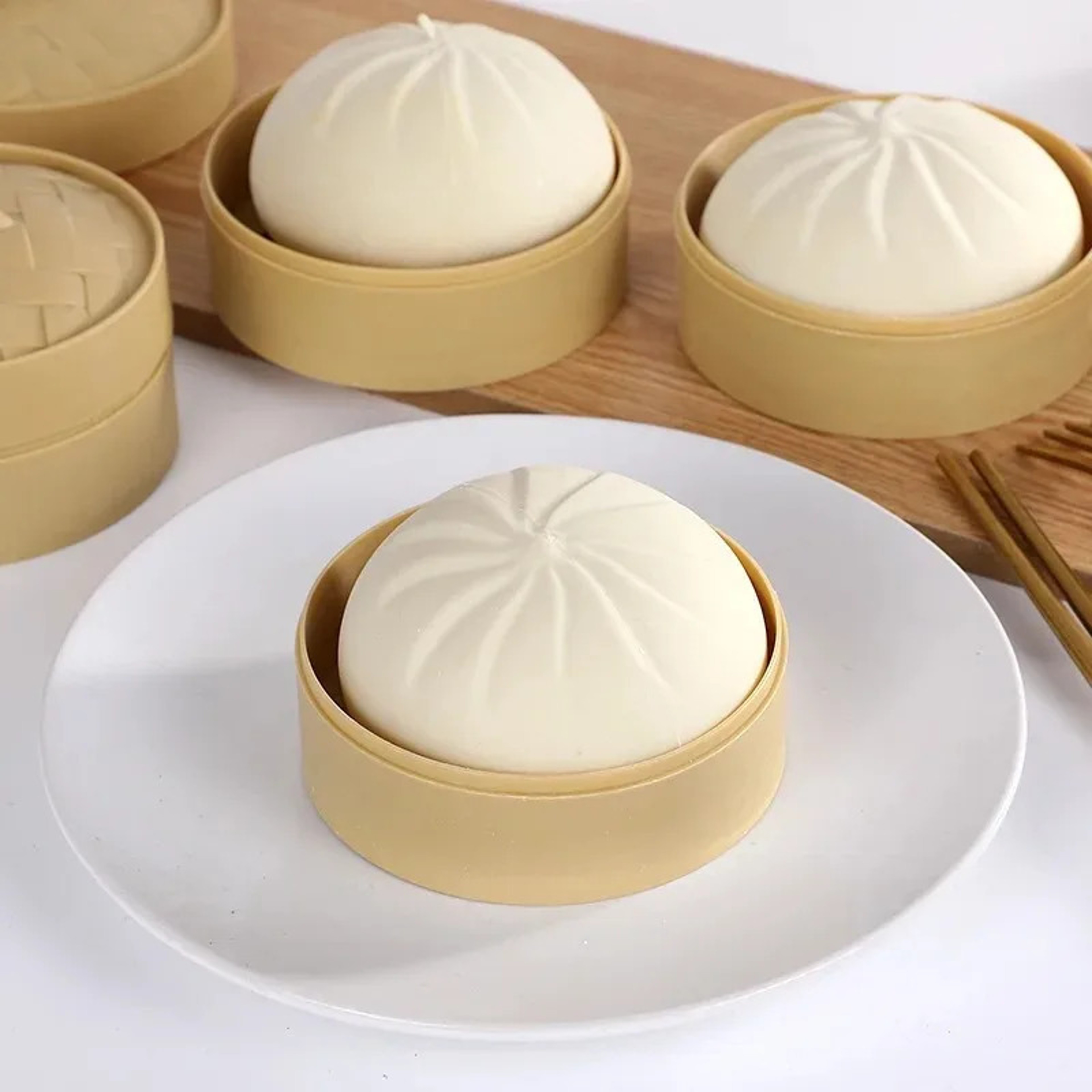Creative Fake Buns, Simulated Craft, Slow Rebound Bun Shape, Ventilated Pressure Relief Ornament – view 4