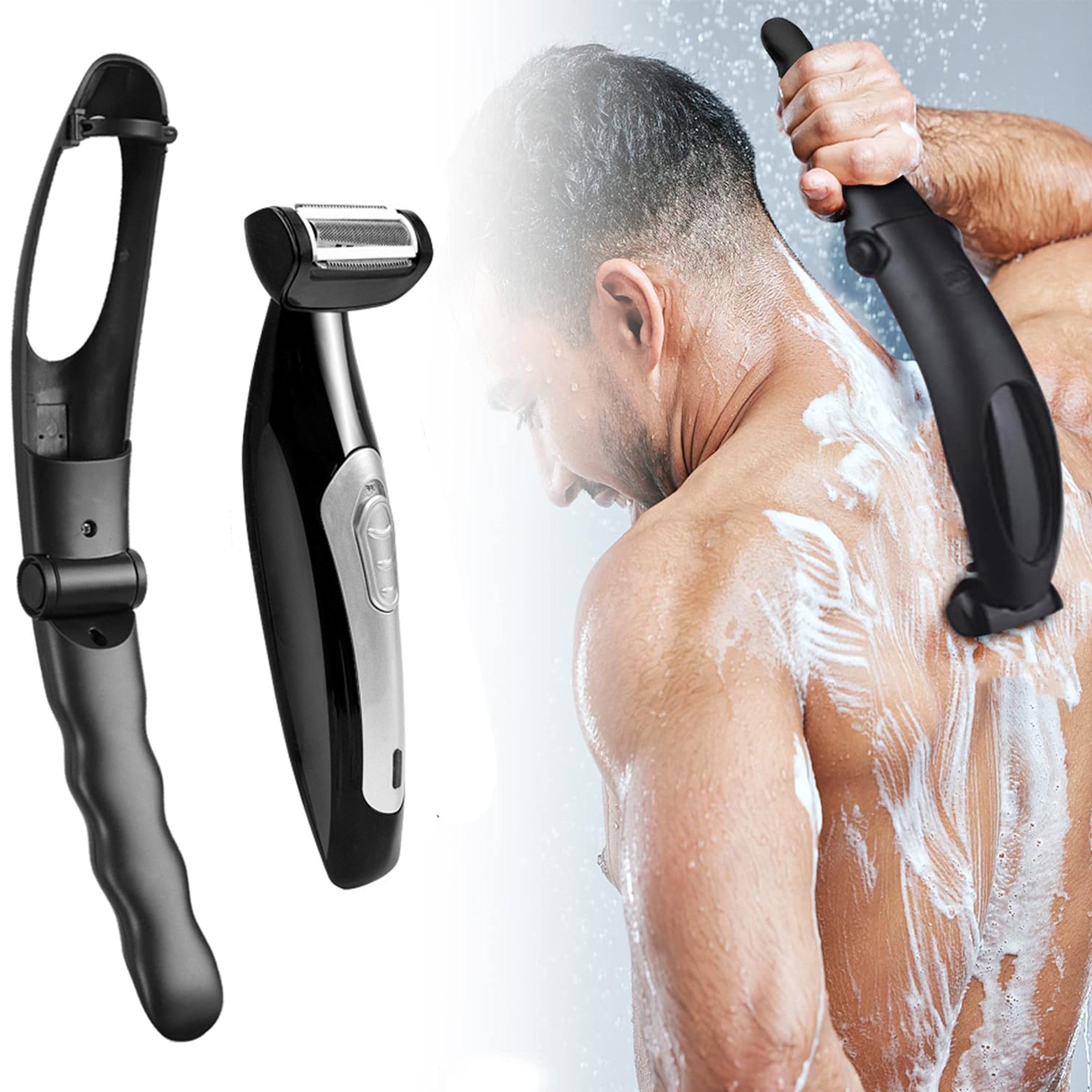 Back Shavers for Men, Body Groomers with Long Handle, Detachable Extension Handle for Easy Back Attachment – view 1