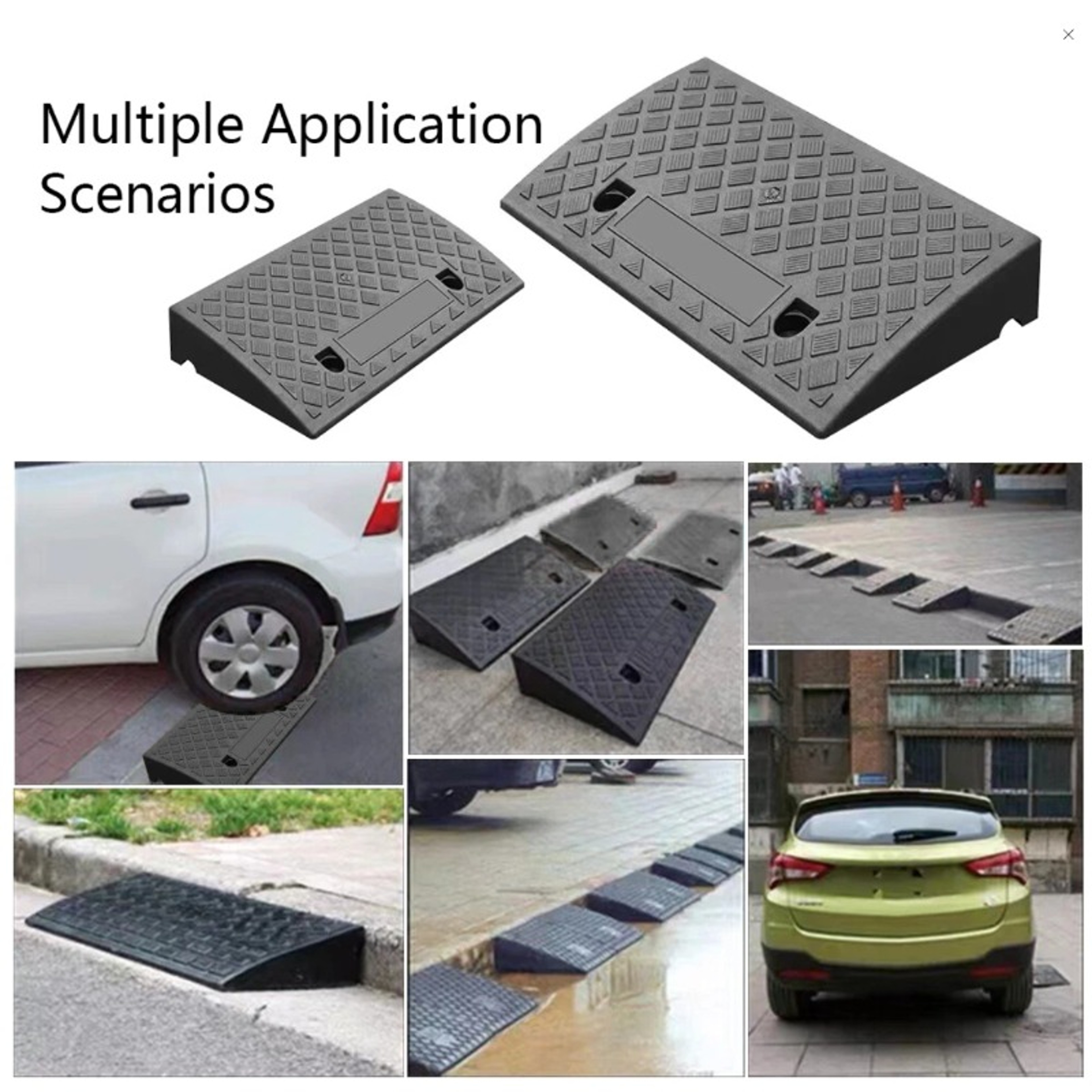 Portable Threshold Ramp Durable Ramp For Car Motorcycle Wheelchair Scooter Pets Access NonSlip Surf 4