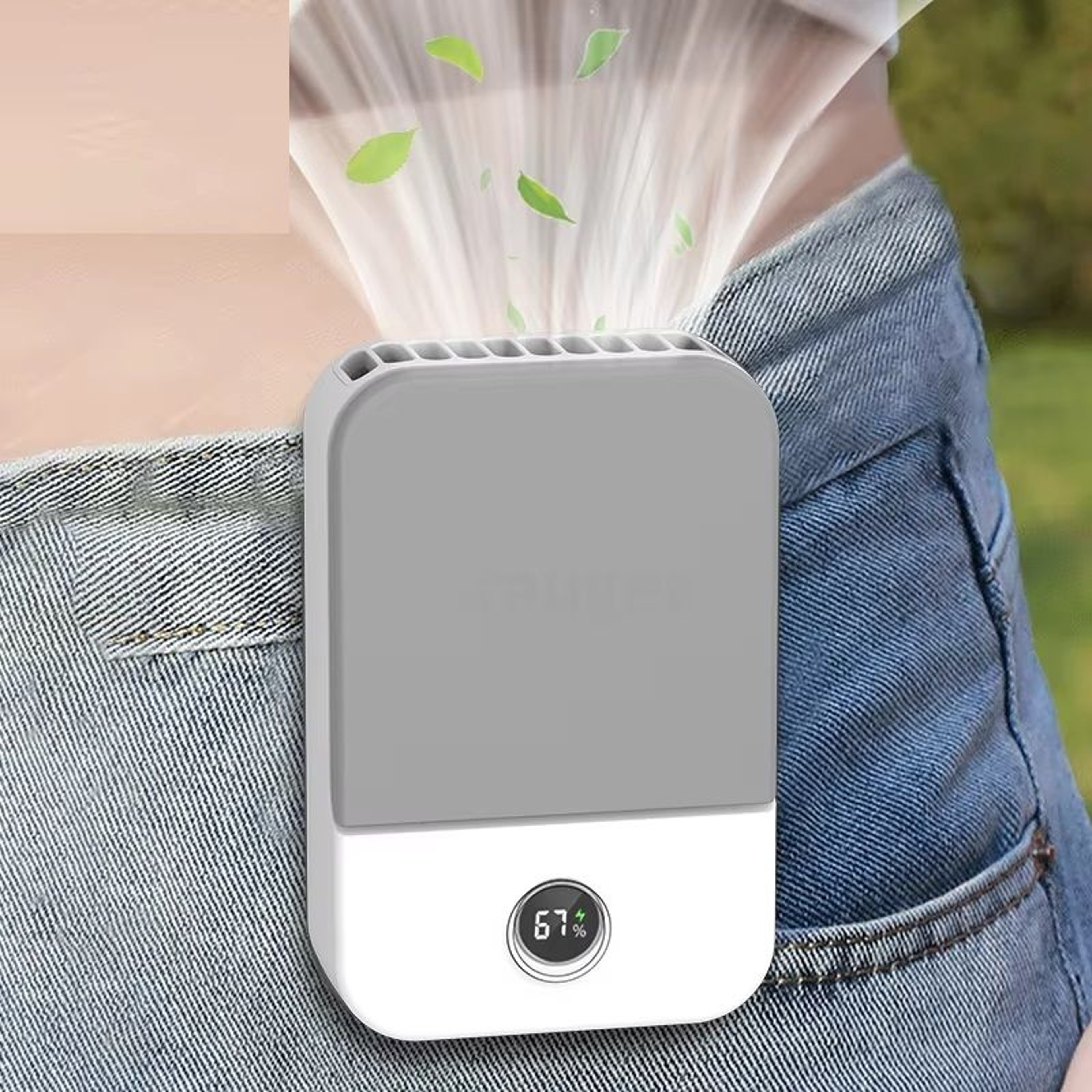 Waist Fan Portable Outdoor Mini Hanging Neck Fan Gear Strong Wind Bladeless USB Air Cooler 0